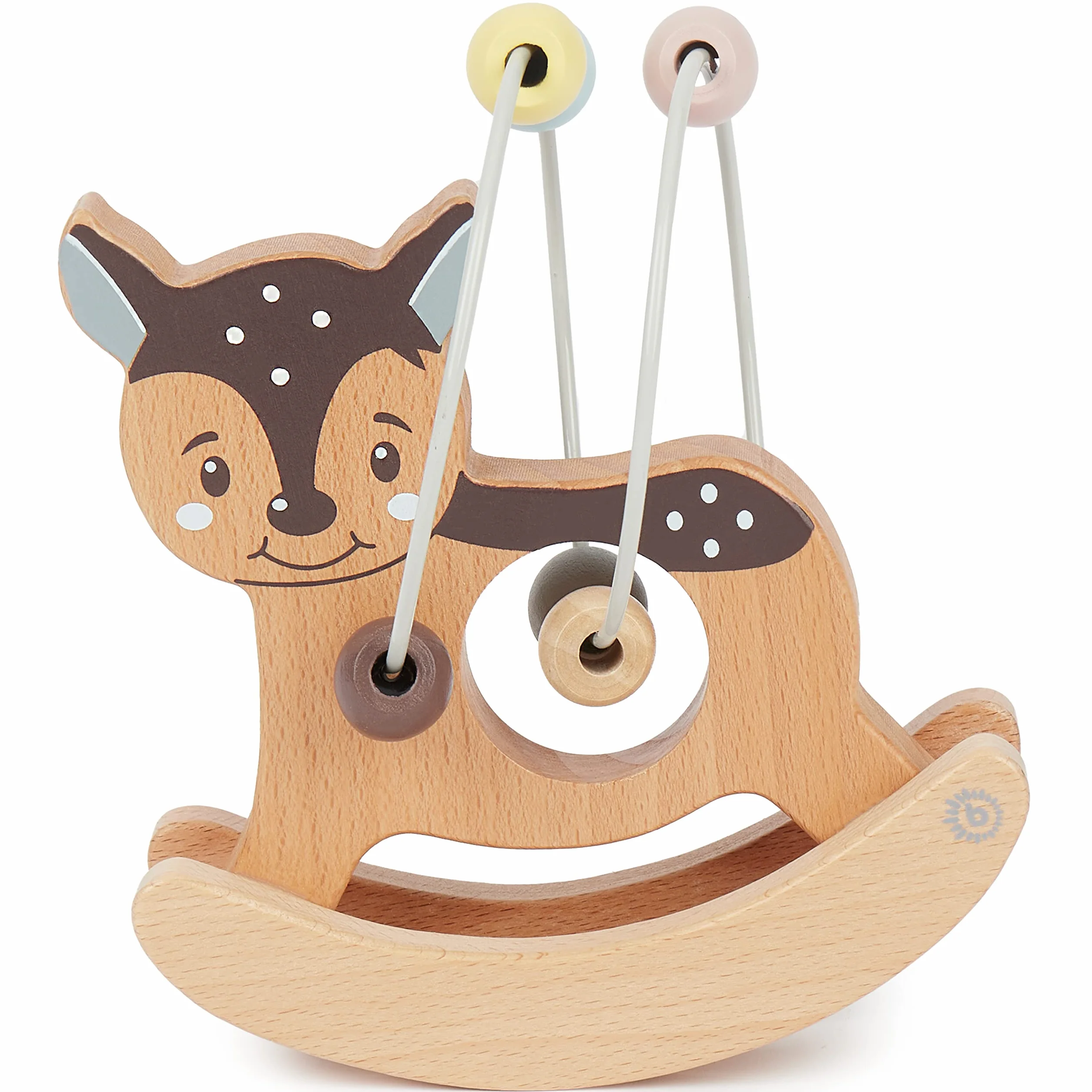 BIECO Nœud de motricité en Forme de cerf avec Bascule - Jouet de motricité à partir de 1 an - Mignon Jeu de Labyrinthe en Forme de cerf