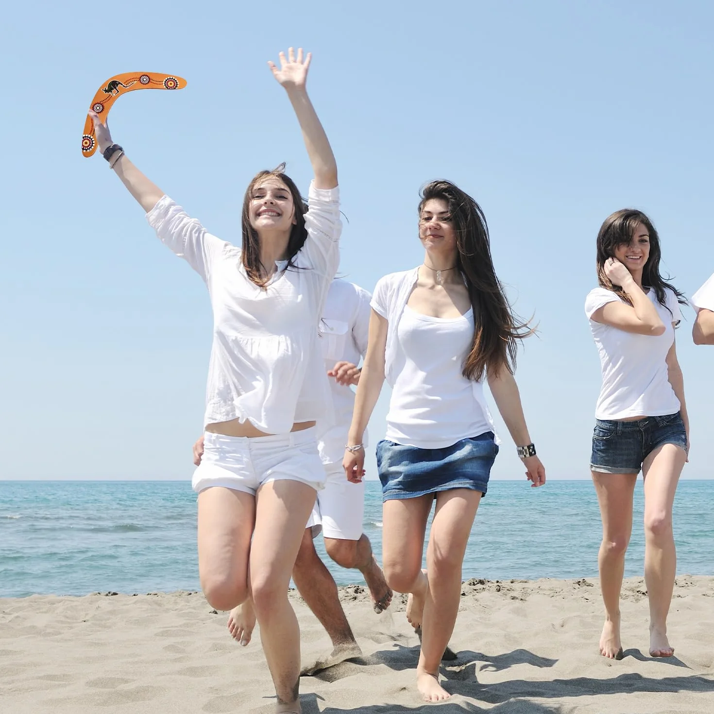 Boomerang en bois pour enfants et adultes - Jeu de plein air en famille