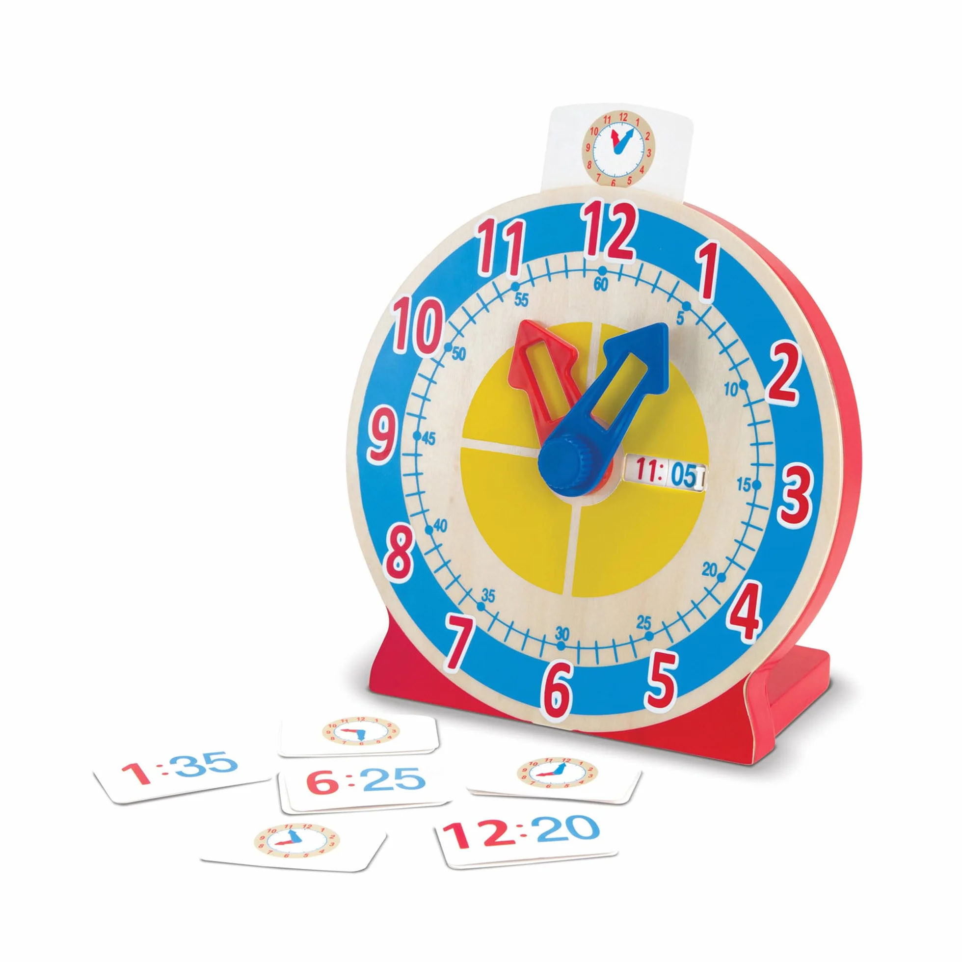 Melissa & Doug Horloge Tourne Et Dis L'Heure Jeu Éducatif Montessori Jouet en Bois Cadeau Enfant 4 Ans+