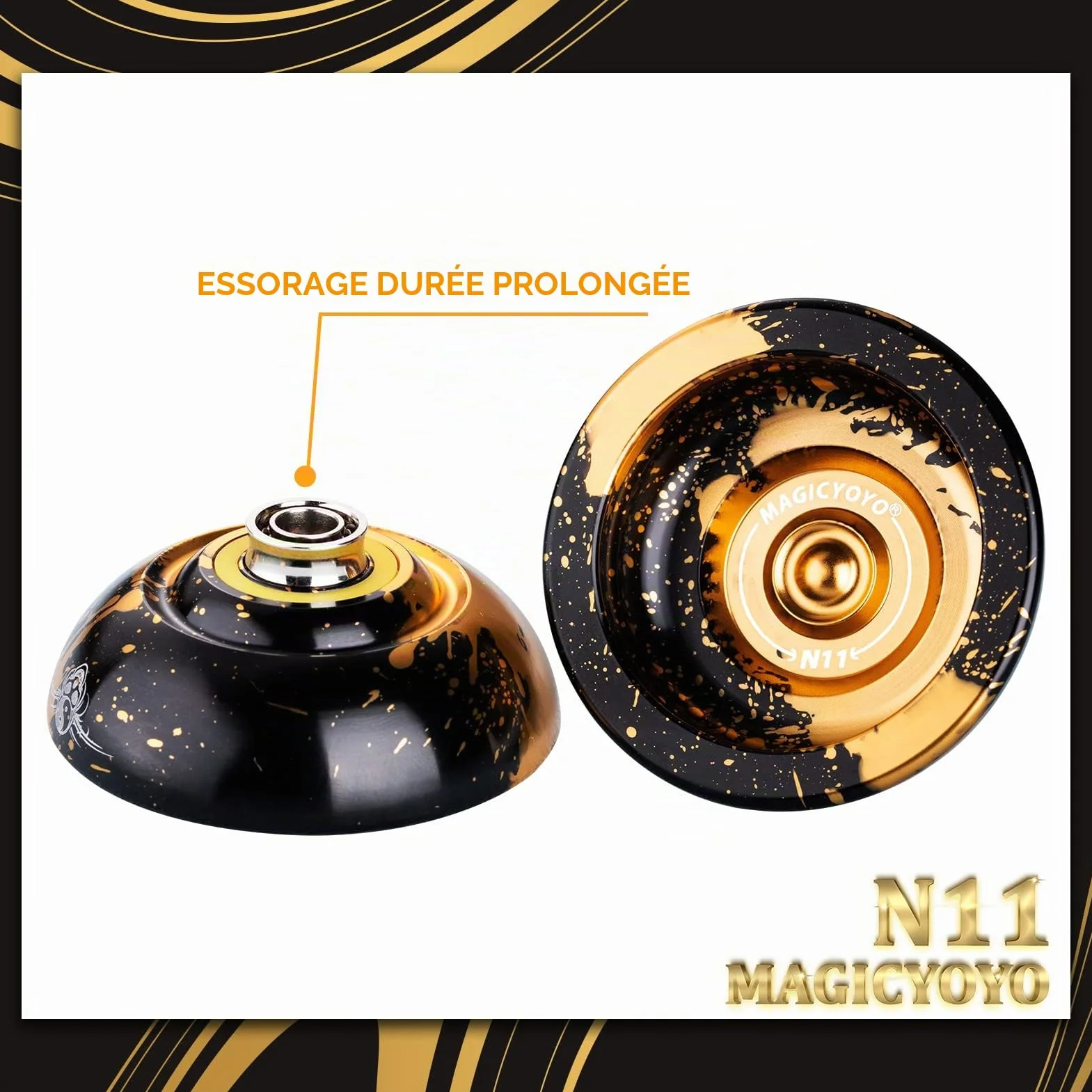 MAGICYOYO JoJo N11 Plus Yoyo Métal Professionnel Réactif Double Usage