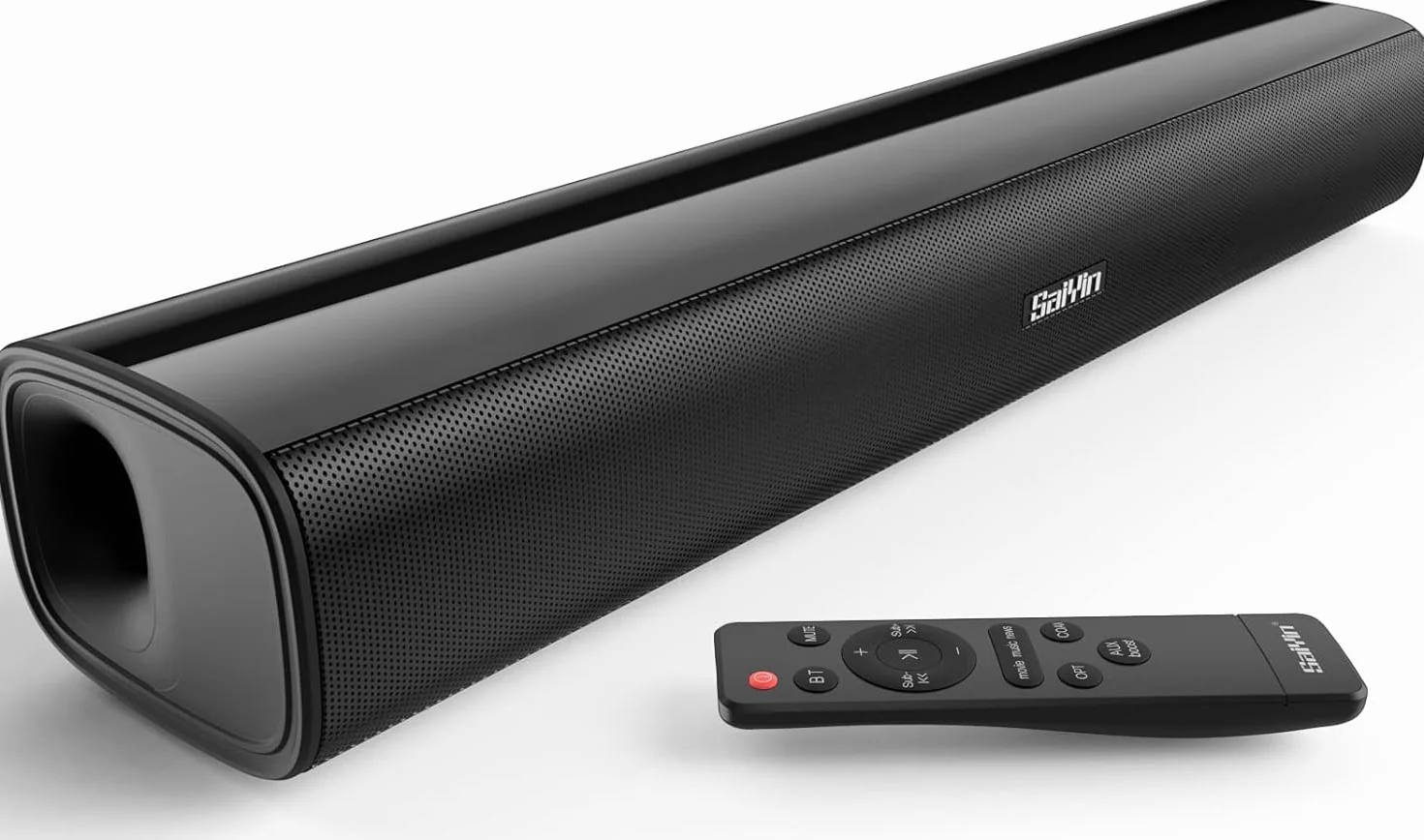 Saiyin Barre de Son TV 40 W Bluetooth 5.3 Optique AUX 17 Pouces Home Cinéma