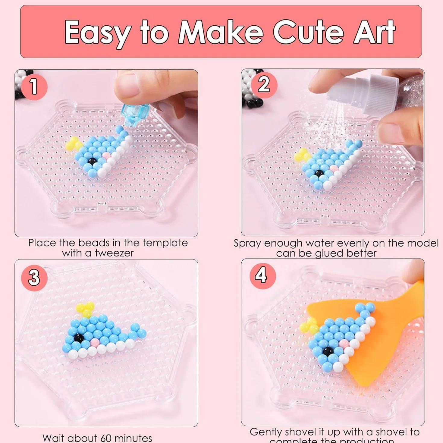 Vytung Set de Perles d'Eau Magique, 4000 Perles 28 Couleurs, Kit non Toxique pour Enfants DIY