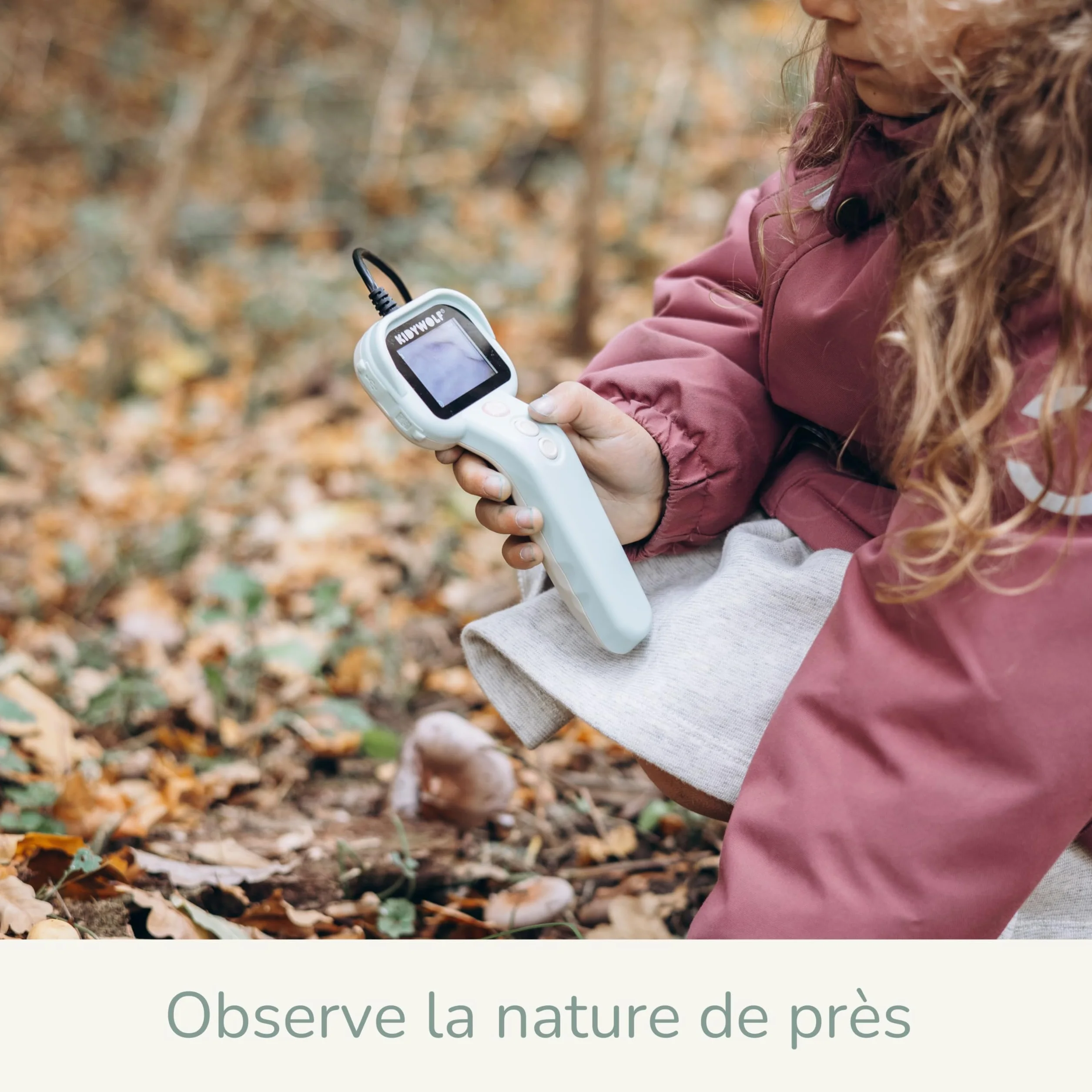 Caméra Endoscope Enfant avec Écran Couleur & Zoom x4 - Kit Explorateur KIDYWOLF