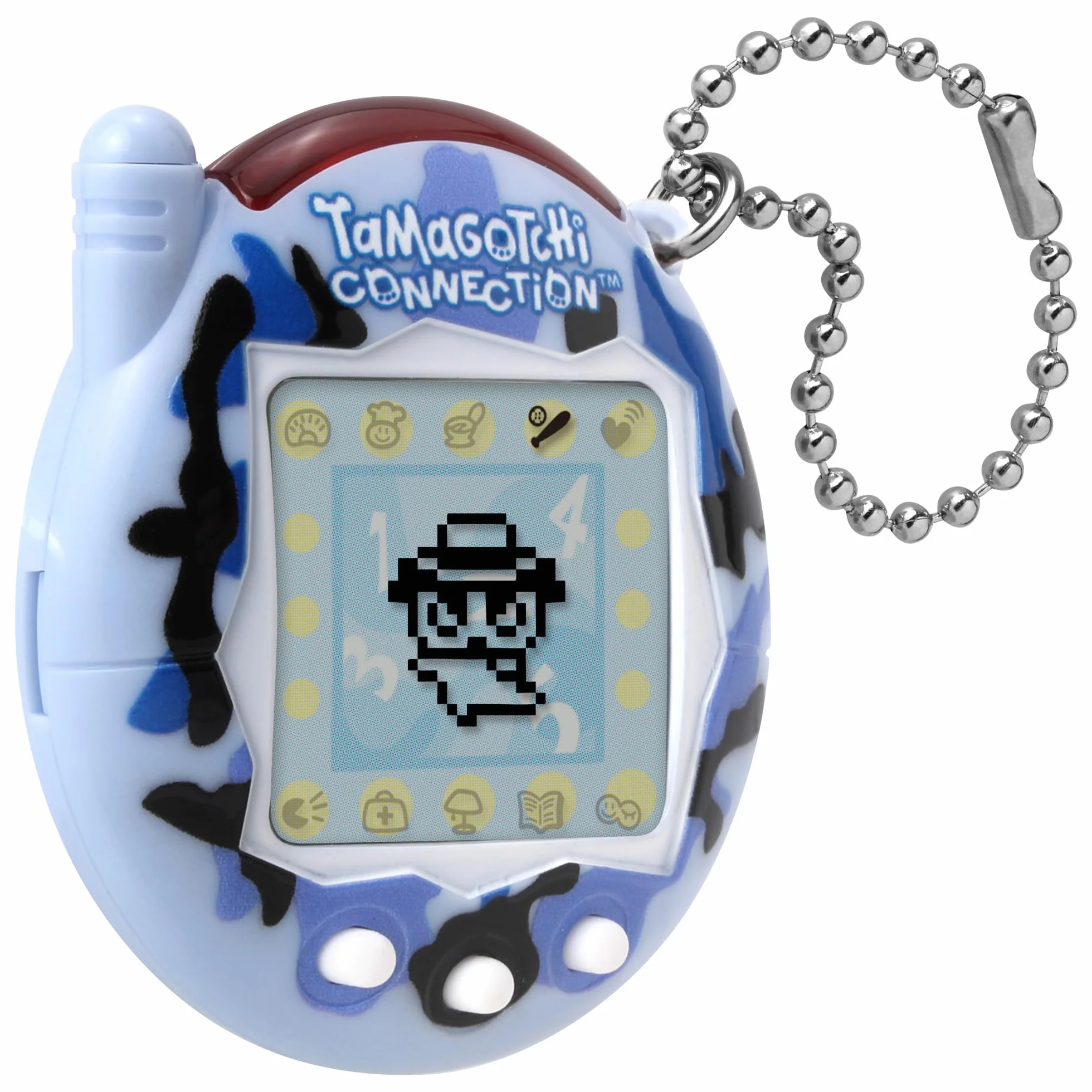 Tamagotchi Connection Wild Blue – Jouet original Cyber Pet des années 90 avec chaîne