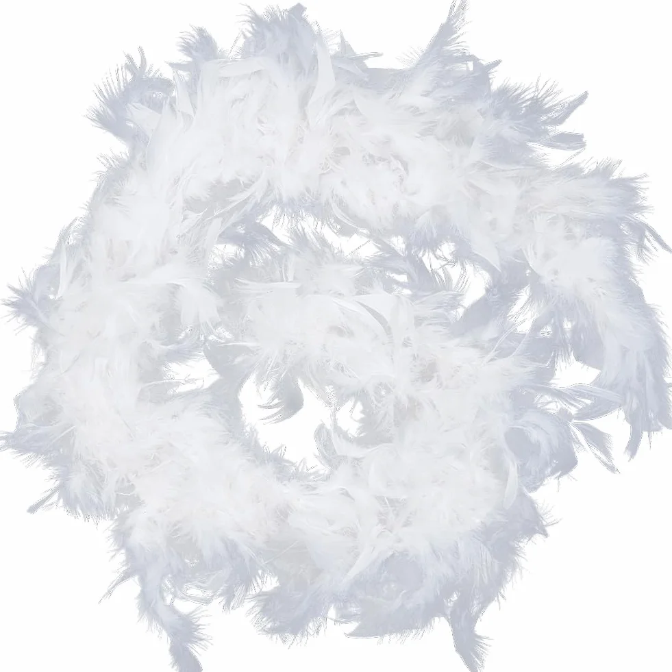Boa Moelleux Chandelle Plumes de Dinde 210 cm GORGECRAFT Noir pour Fête Mariage DIY Artisanat
