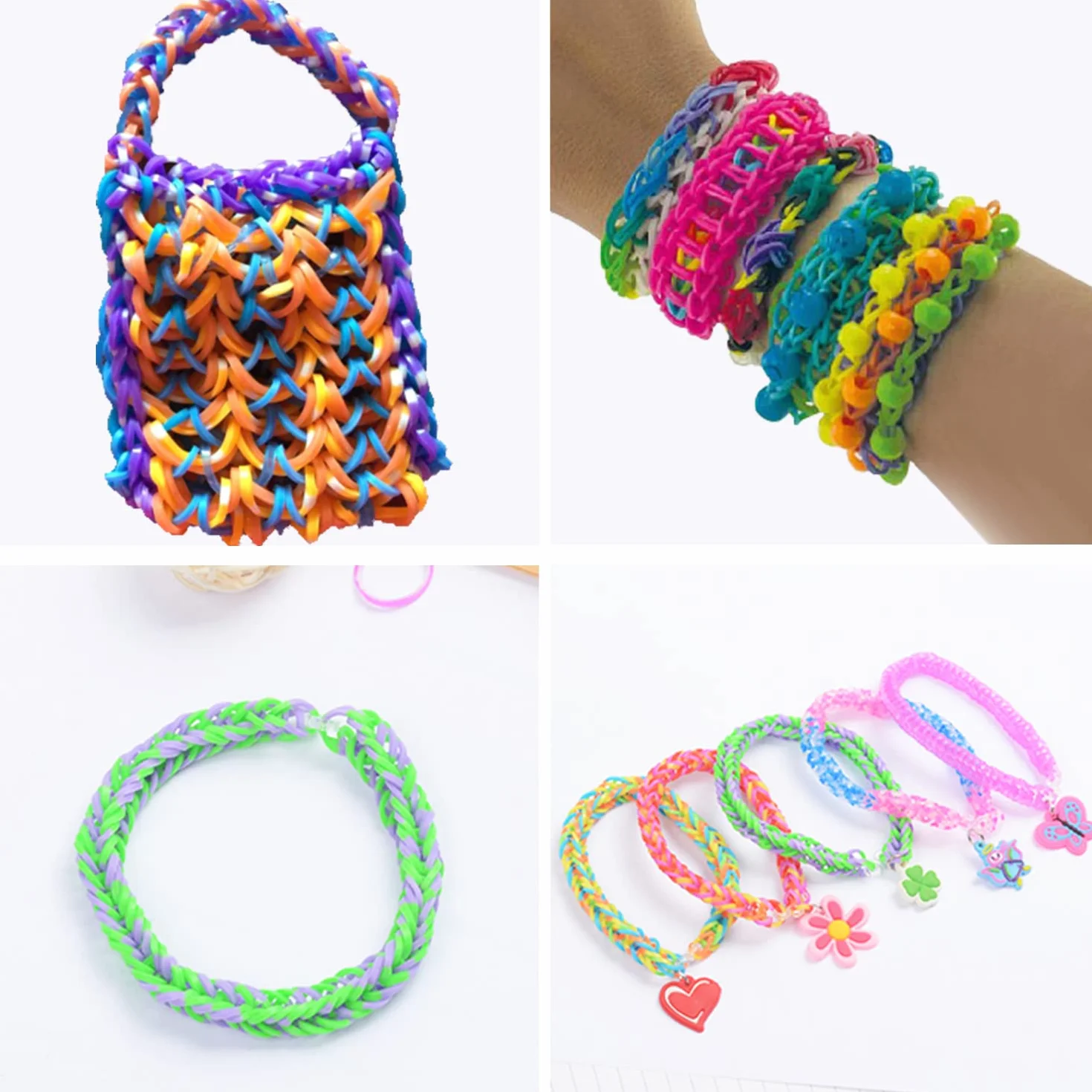 Yestrong 2500+ Elastique Bracelet Kit, 40 Grilles Bricolage Loom Bands avec Boîte de Rangement