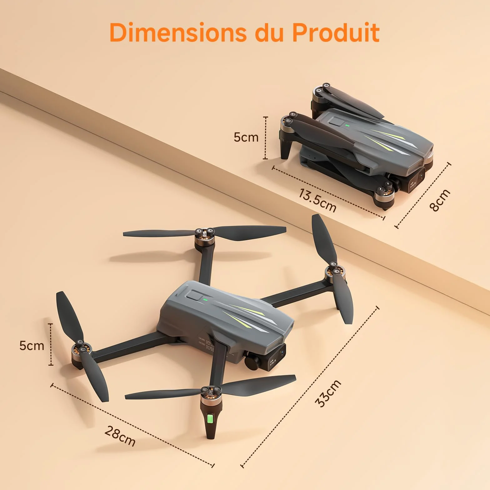 Ameta S20 Drone avec Camera 4K, GPS Drone pour Adultes et Enfants avec Retour Automatique/ 50min de Vol/Mode Intelligent/Suiveur/Contrôle par Gestes, FPV Mini Drone Moins de 249g