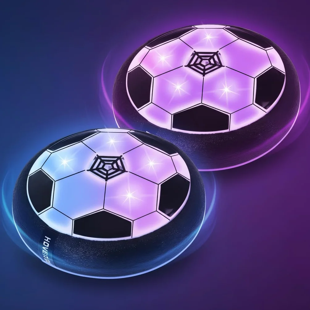 Ballon Foot Lumineux Jouet Garcon 2 Pcs Cadeau Enfant 3-10 Ans Airball Intérieur