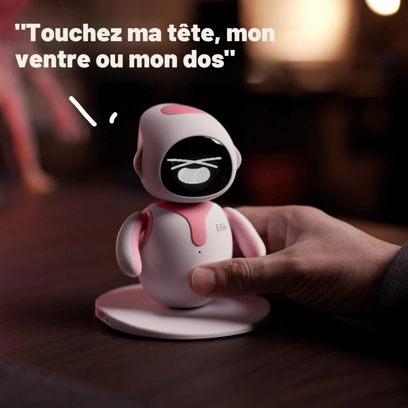 ENERGIZE LAB Eilik Rose Robot de Compagnie Interactif pour Enfants et Adultes