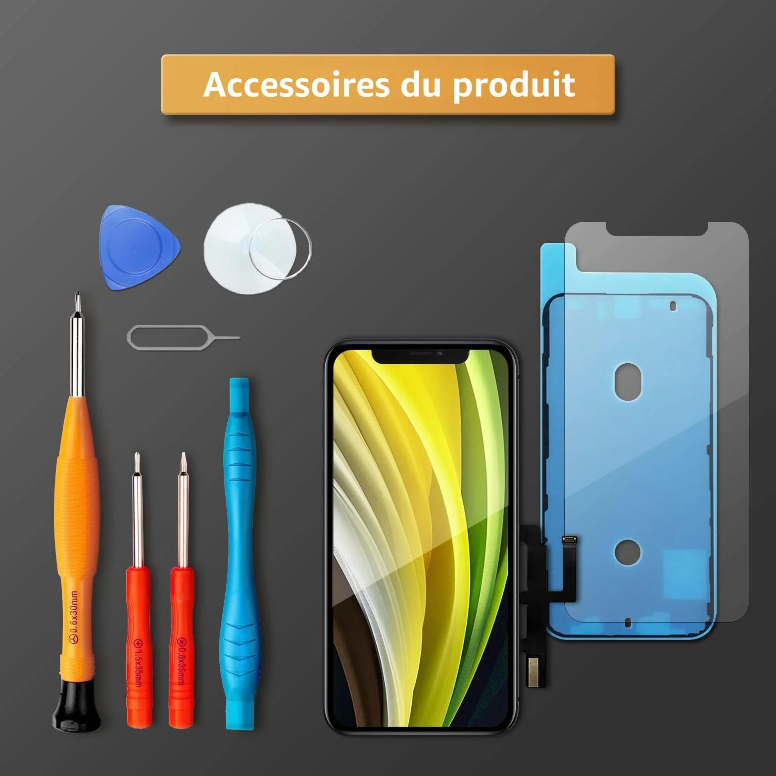 Écran LCD iPhone 11 6,1'' FHD avec 3D Touch Digitizer Assembly Kit de Réparation True Tone Programmable