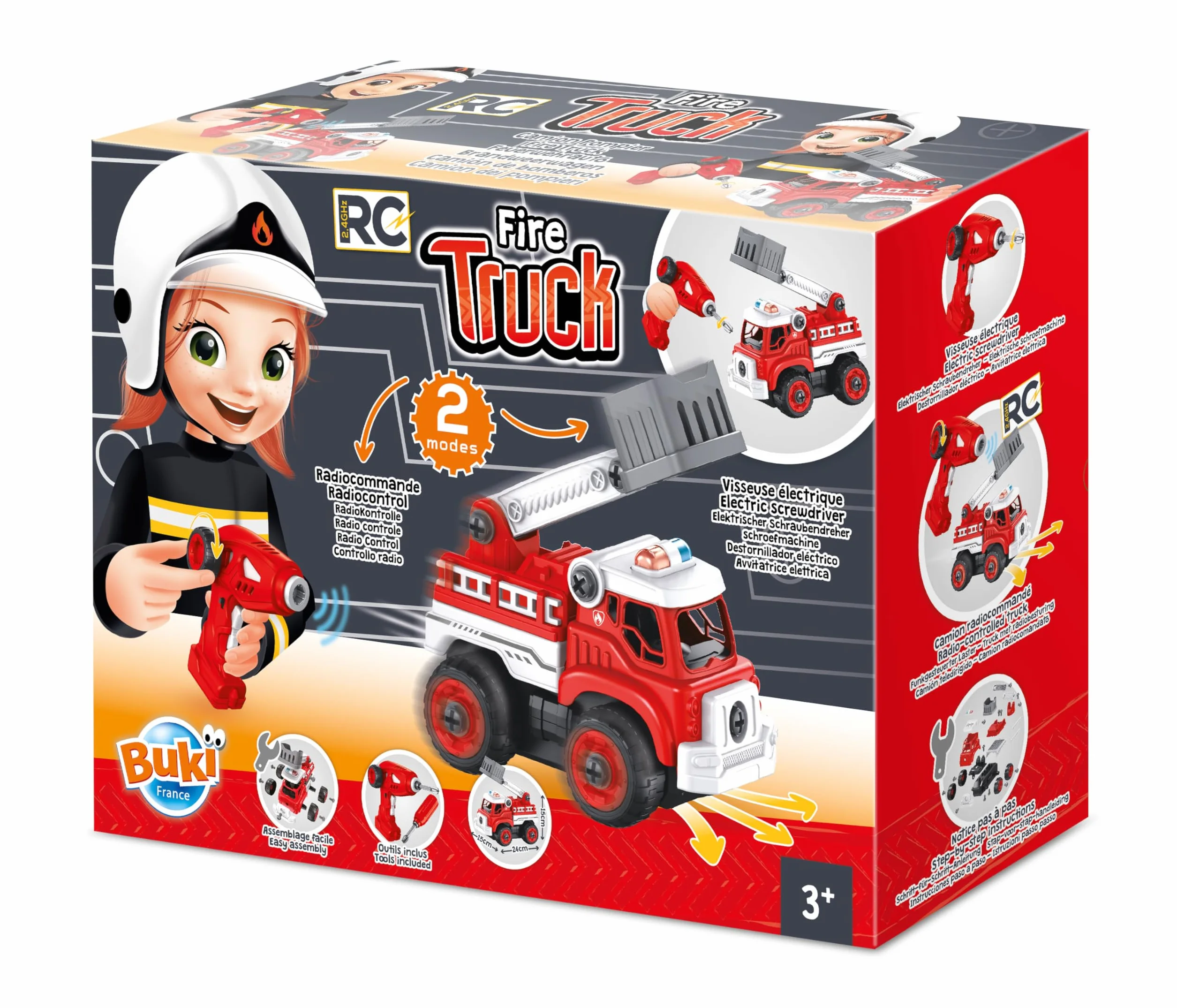 Camion de pompier RC Buki 9022 Multicolore