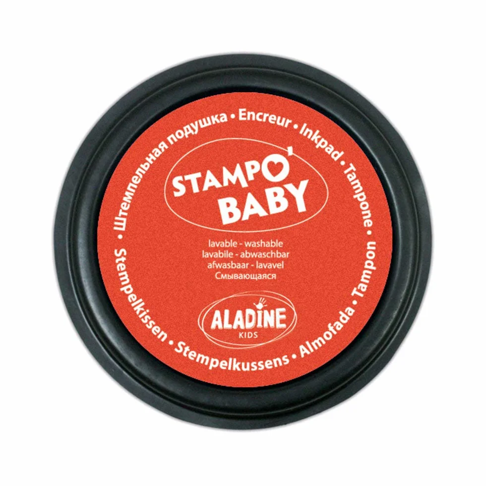 Encreurs XXL pour Tampons Bébé, Rouge & Vert, Encre Lavable, Grande Taille