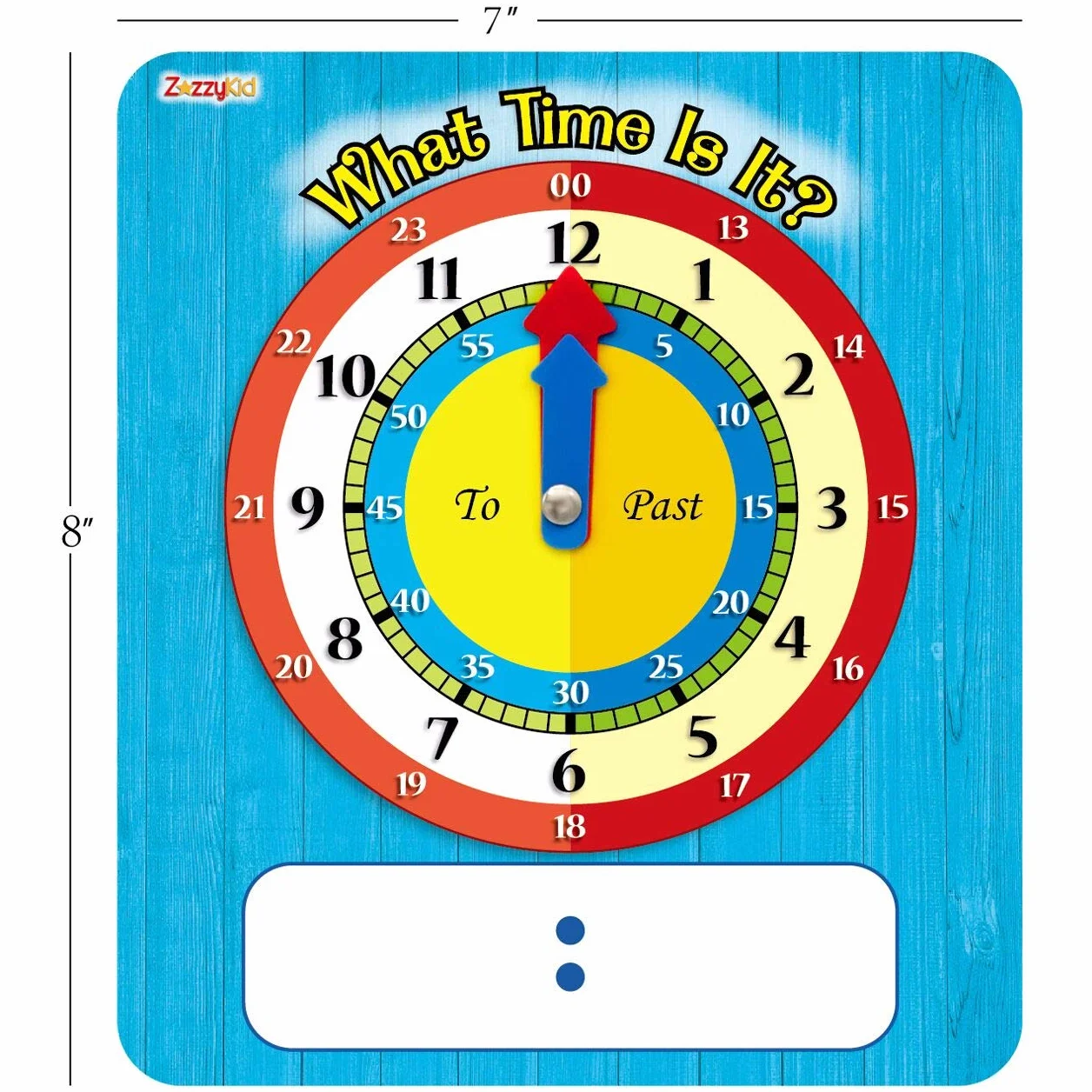 ZazzyKid Horloge éducative d'apprentissage de l'heure - 5 par paquet - 20 x 18 cm - Carton
