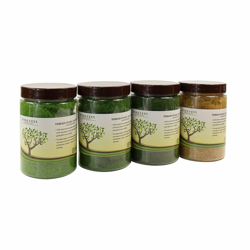 Evemodel Lot de 4 bouteilles de poudre d'herbe statique 8 mm 300 ml pour modélisme