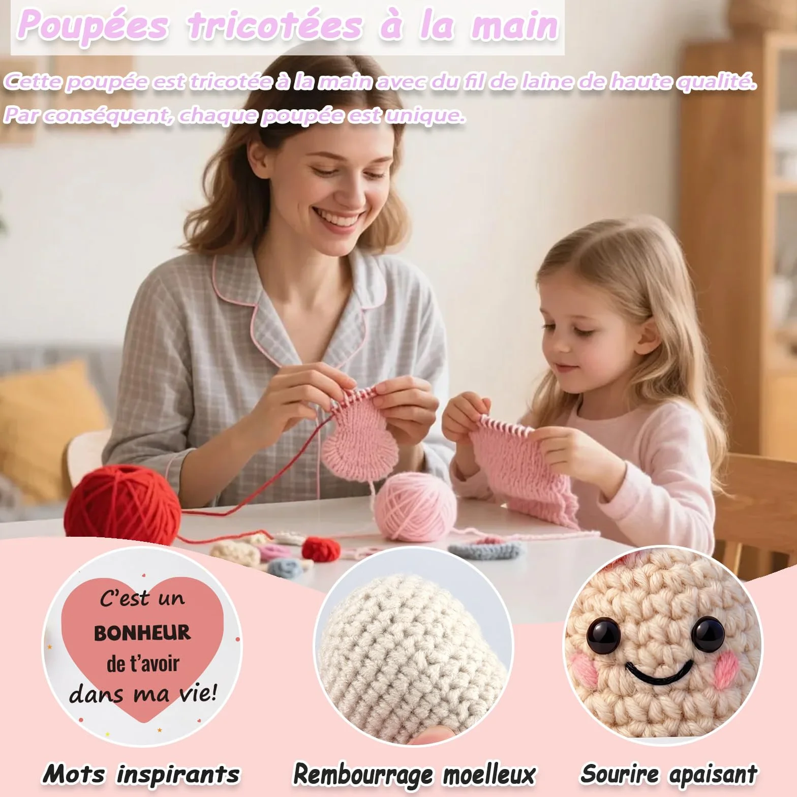 Poupées de Pomme de Terre en Français, Petite Patate Crochet avec Porte Clés, Cadeau Original Amusant