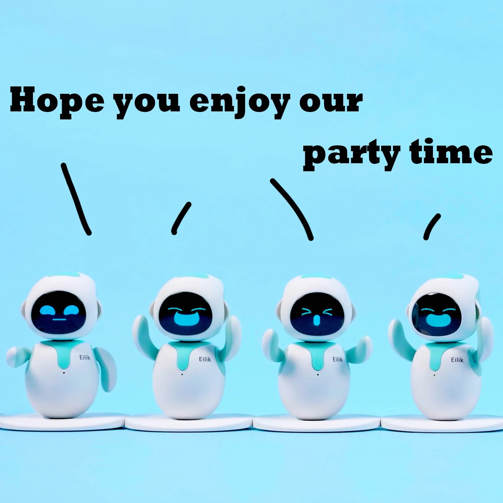 Eilik Bleu Robot de Compagnie Interactif Enfants Adultes avec Mises À Jour Constantes