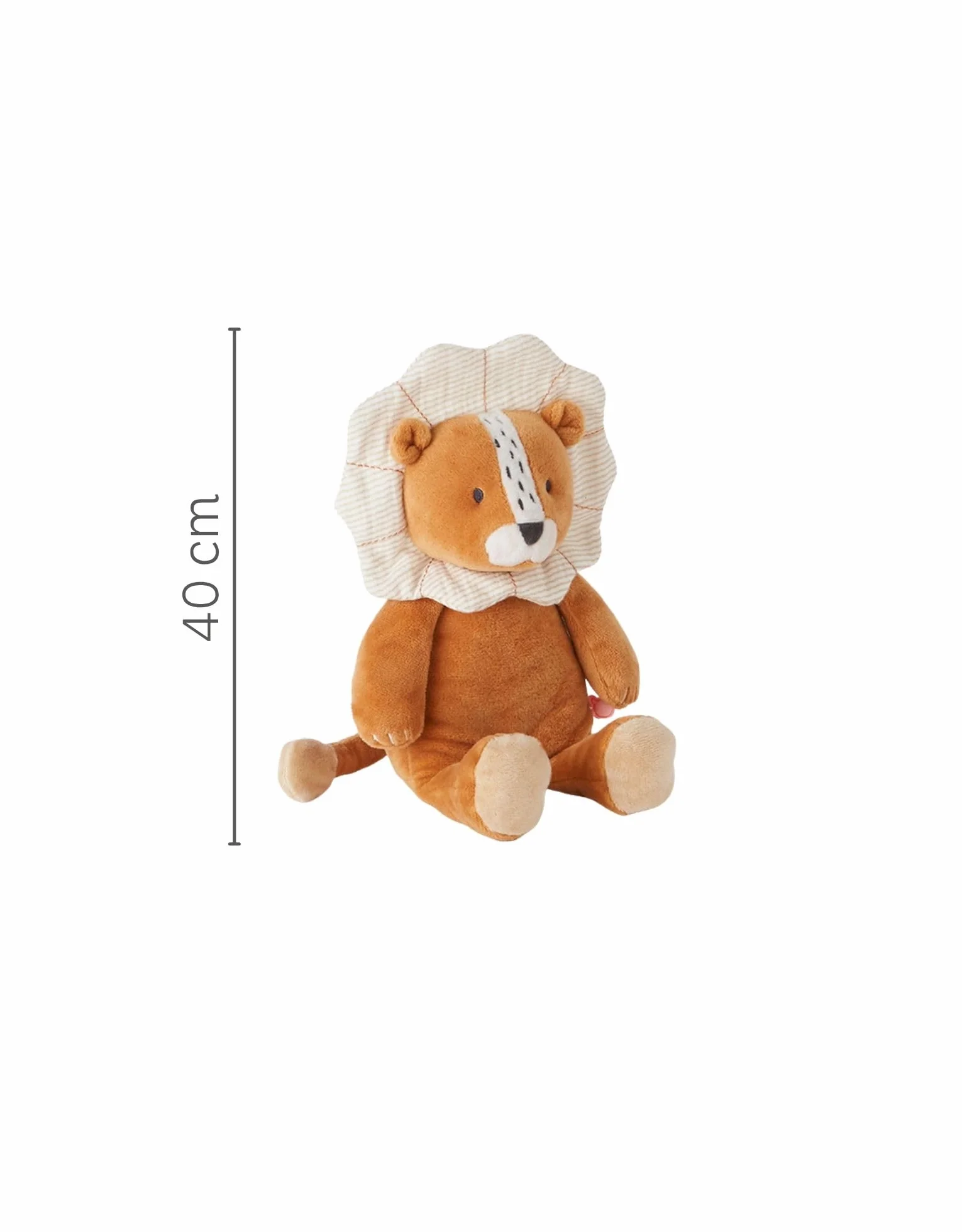 Noukie's Doudou Enfant Peluche Babou Doudou Coton Bio 40 cm Marron