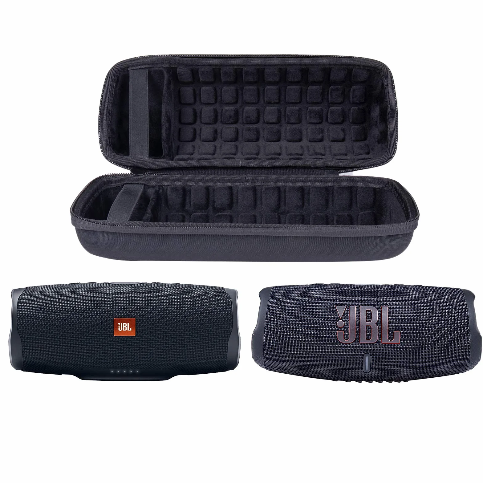 co2CREA Dur Étui de Voyage Rigide Housse Cas pour JBL Charge 4 / JBL Charge 5 Enceinte Bluetooth Portable Noir