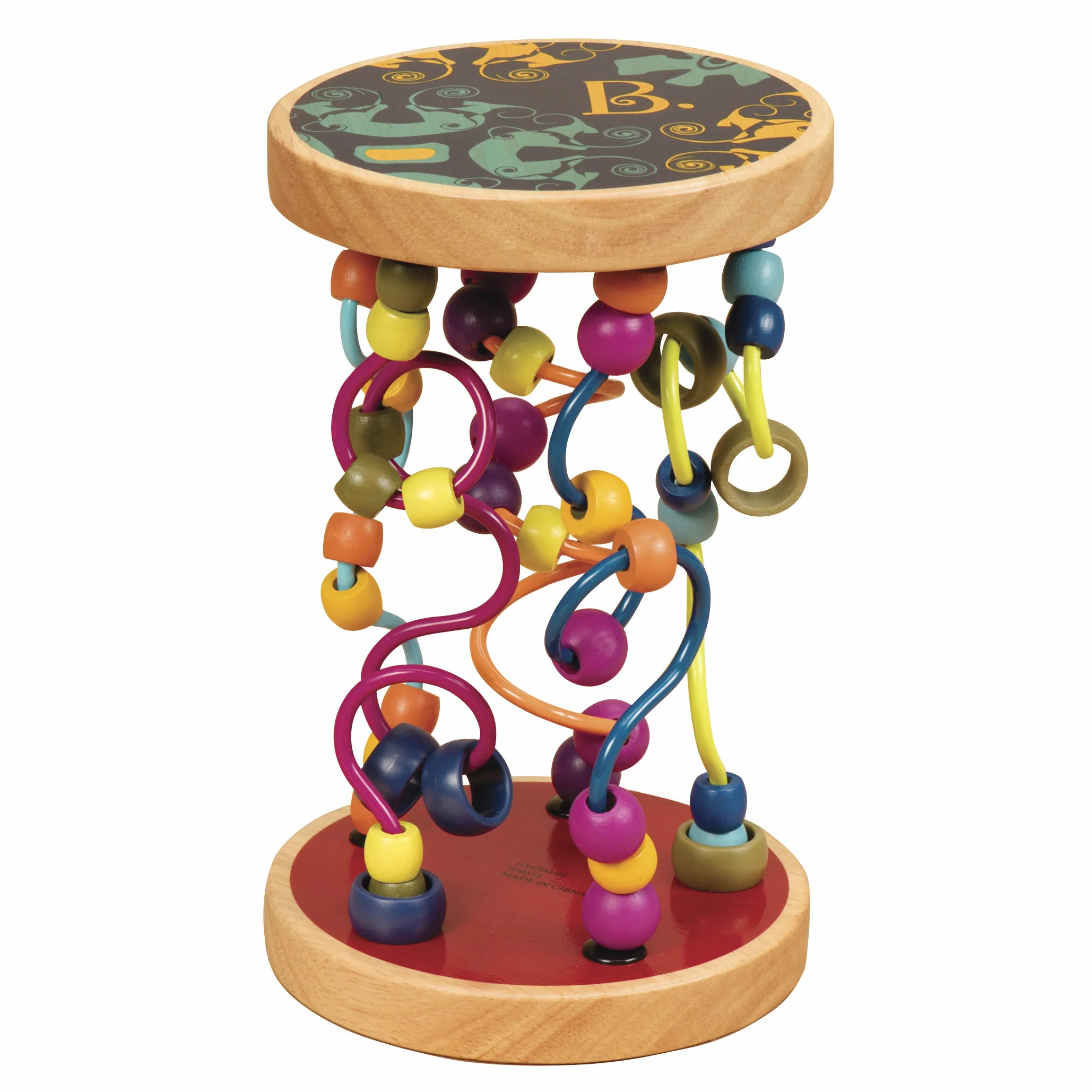 B. toys A-Maze Loopty Loo Labyrinthe de Perles en Bois 47 Perles 5 Labyrinthes Jouet Classique 18 Mois+