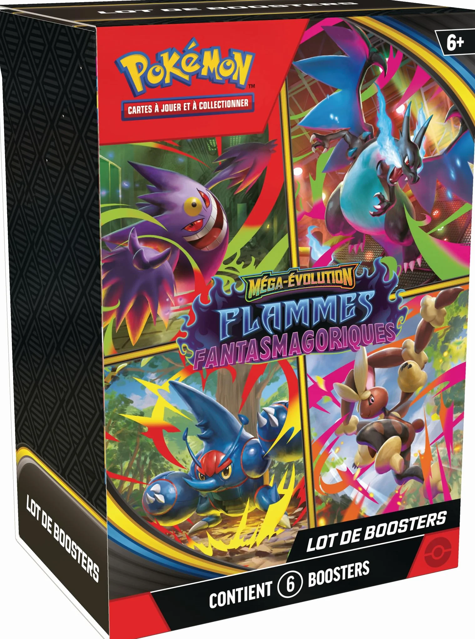 Pokémon JCC Méga-Évolution Flammes Fantasmagoriques Lot 6 boosters