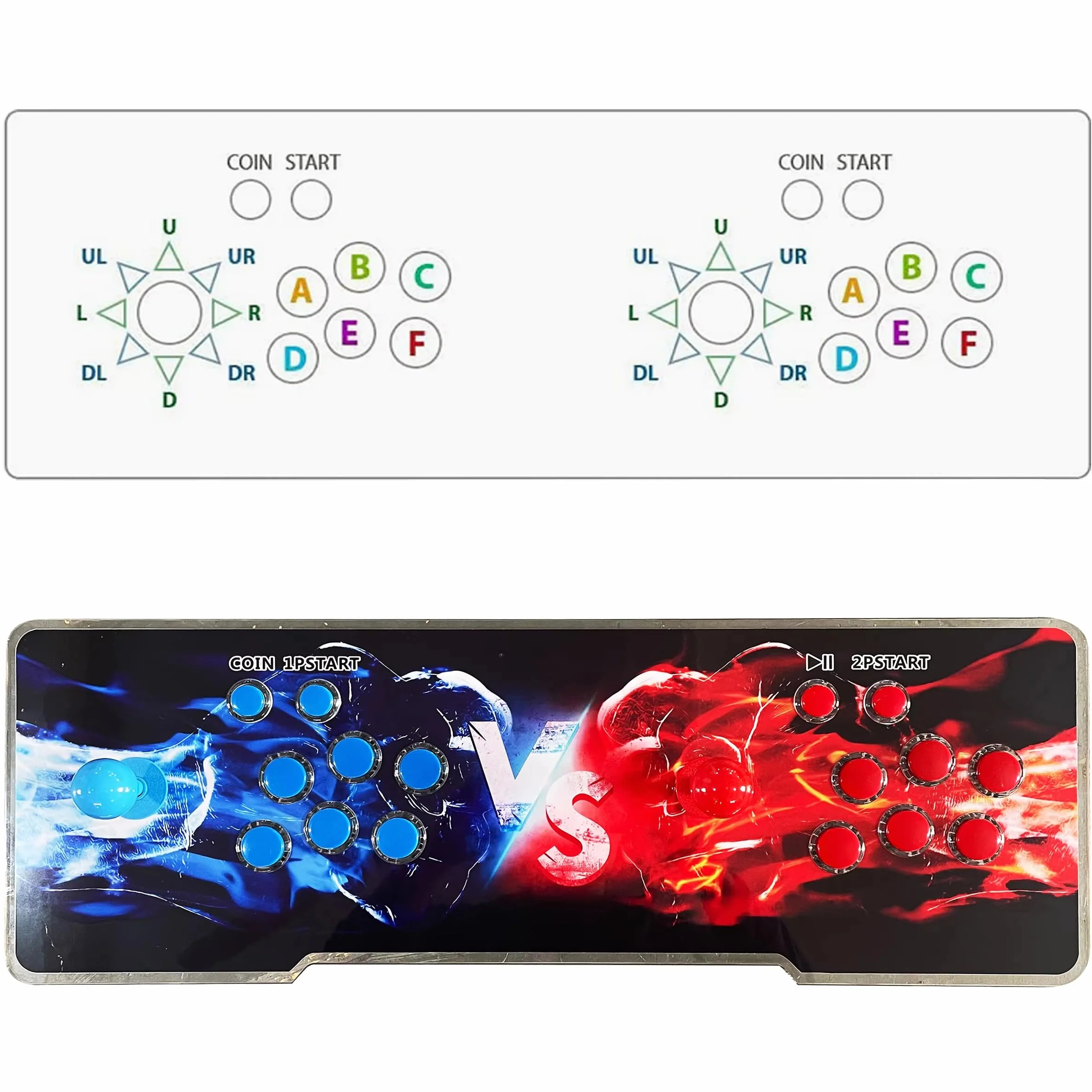Console de Jeu d'Arcade Rétro DX 9800 pour PC Projecteur TV 2-4 Joueurs 1280x720