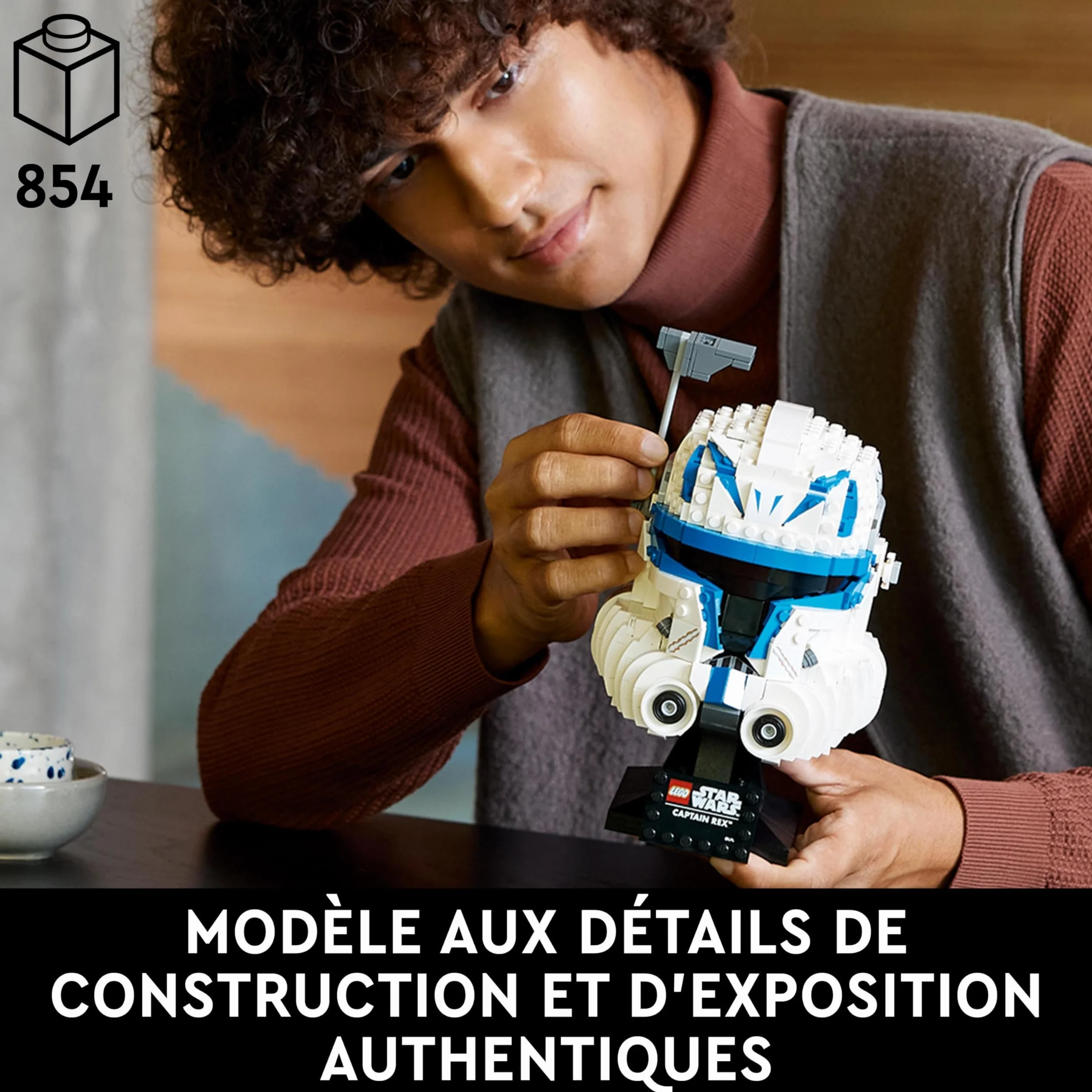 LEGO 75349 Star Wars Le Casque du Capitaine Rex Maquette à Construire pour Adultes Collection 501e Légion