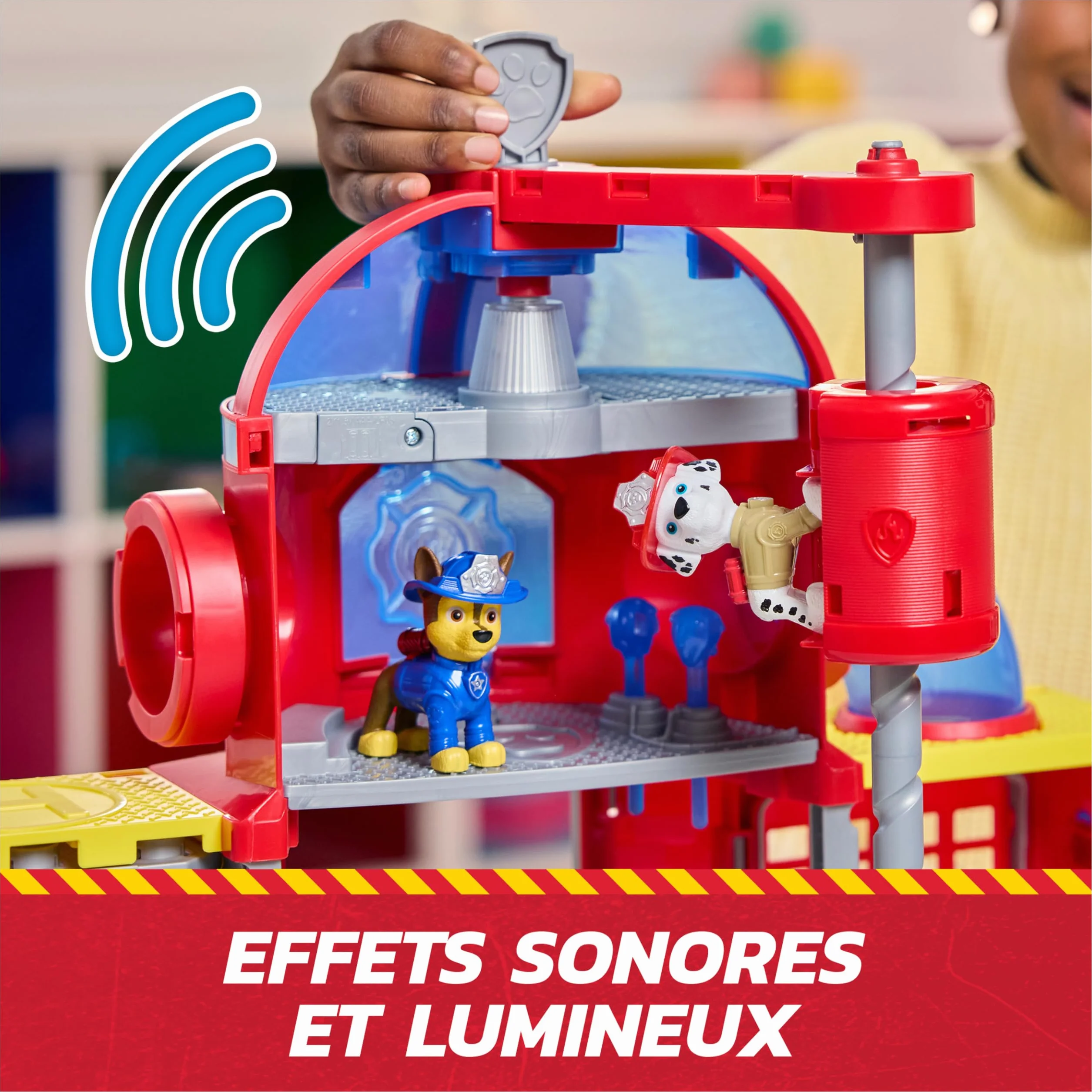 Paw Patrol Pat Patrouille Caserne De Pompiers Fire Rescue Voiture Figurine Marcus Effets Sonores Lumineux Jouet Enfant 3 Ans