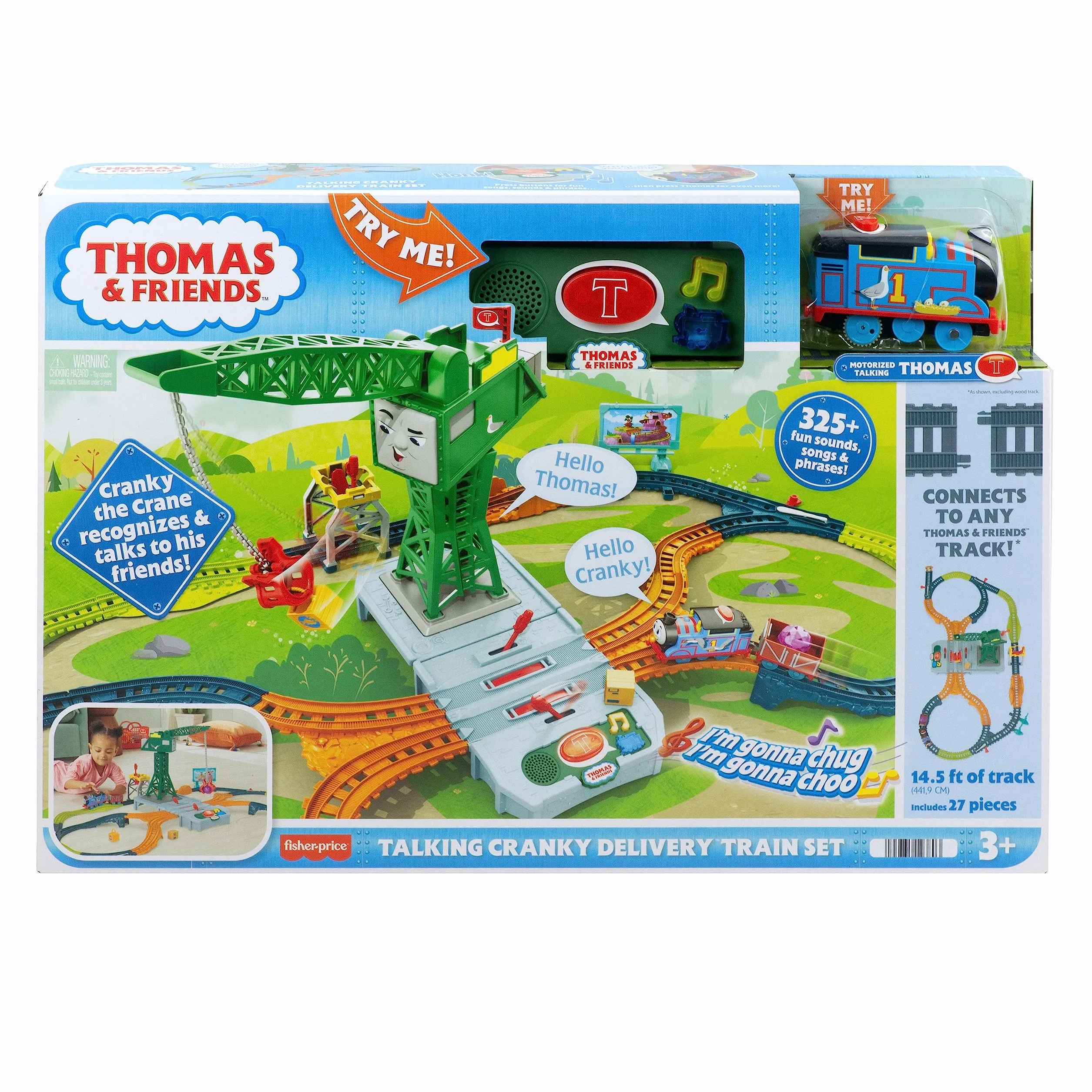 Fisher-Price Thomas et Ses Amis Coffret Train Les Sons de Chicalor HXG13 Locomotive motorisée Jouet Enfant Dès 3 Ans