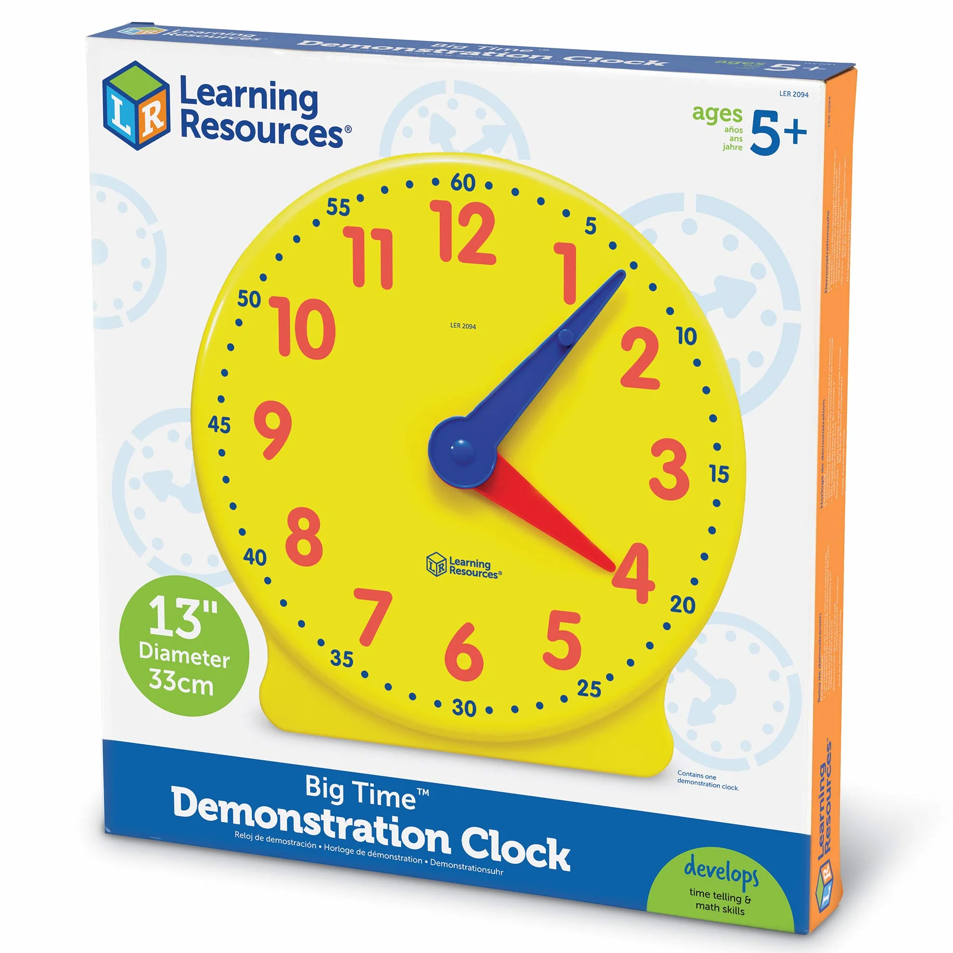 Learning Resources Big Time™ Horloge d'apprentissage de démonstration 12 Heures