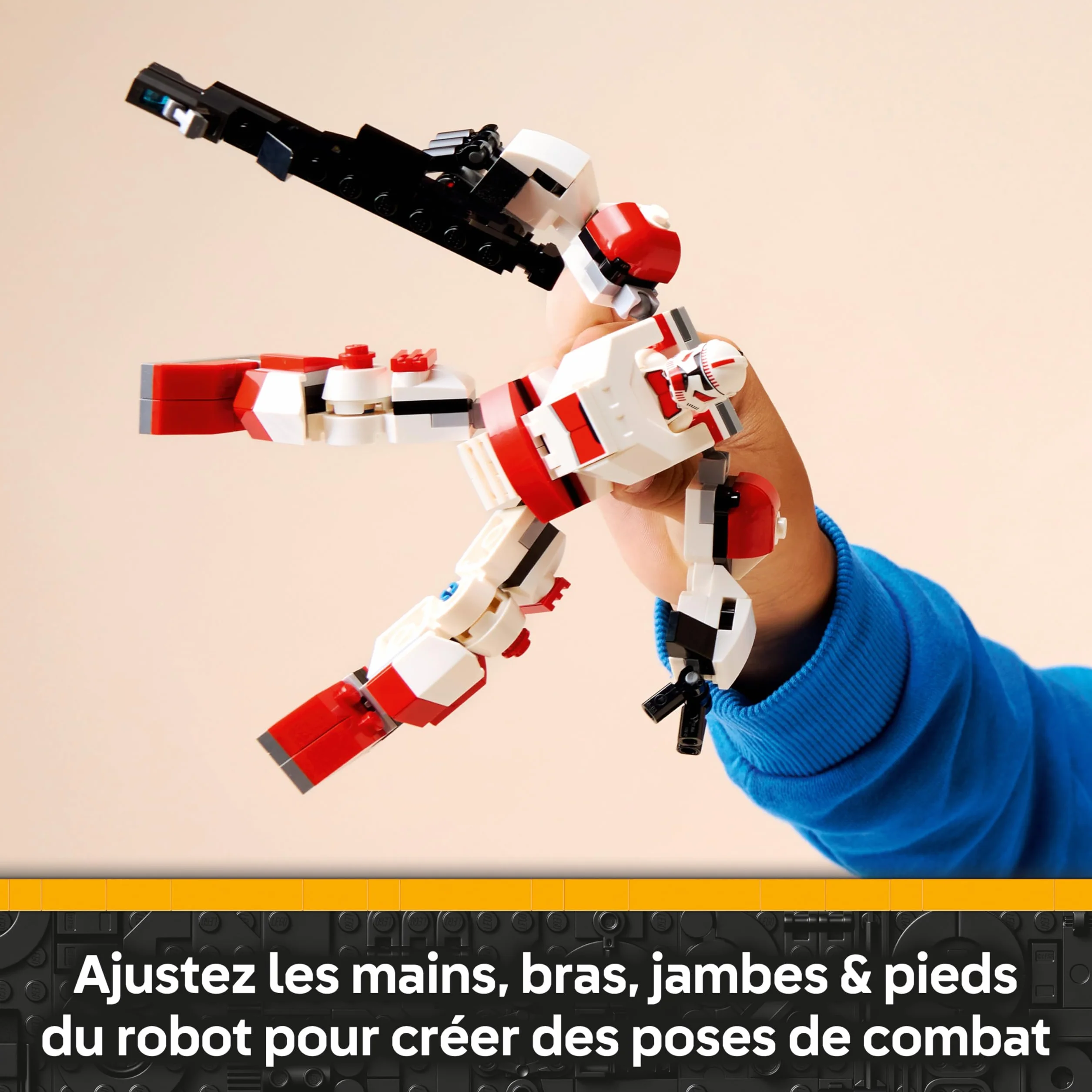 LEGO Star Wars 75448 Robot du Shock Trooper Clone - Jouet Robot Figurine Articulée avec Fusil Blaster & Minifigurine