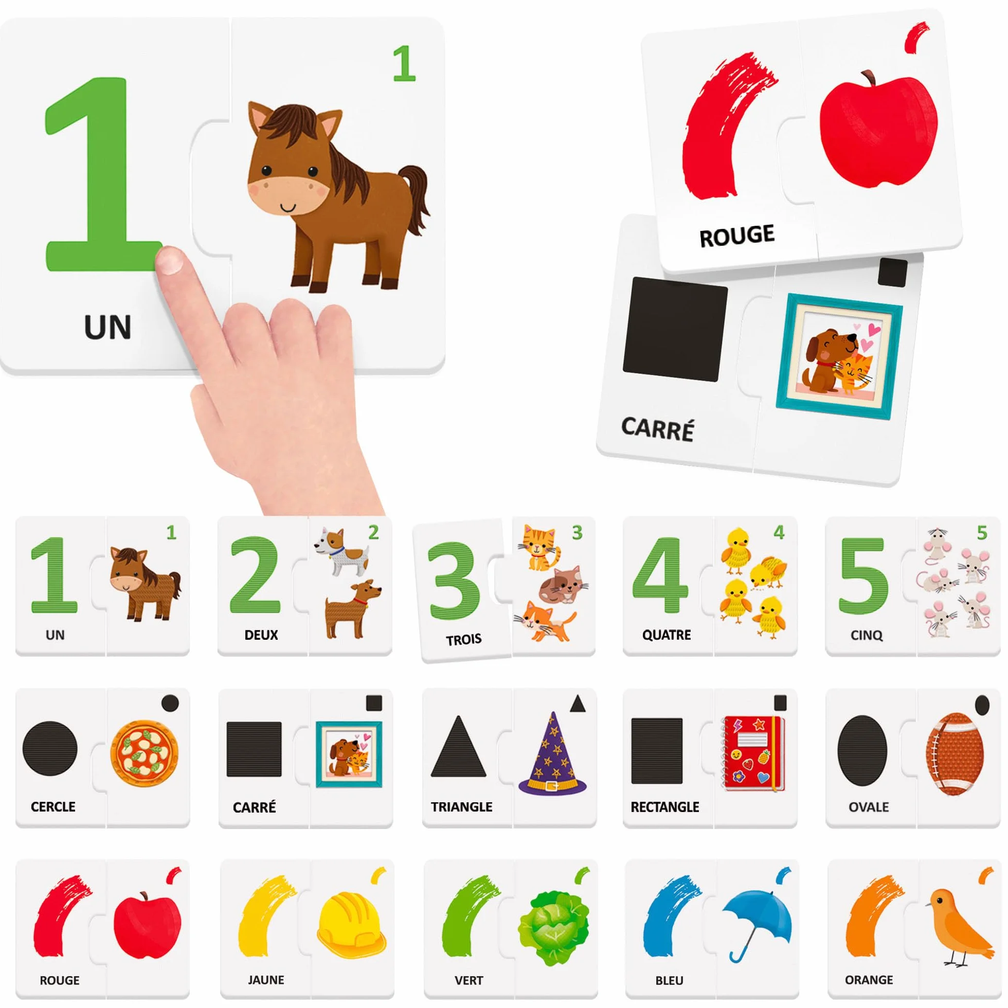 HEADU Chiffres Formes Couleurs Jeu Educatif 2-5 Ans Maternelles Cadeau Enfants Fille Garçon Made in Italy