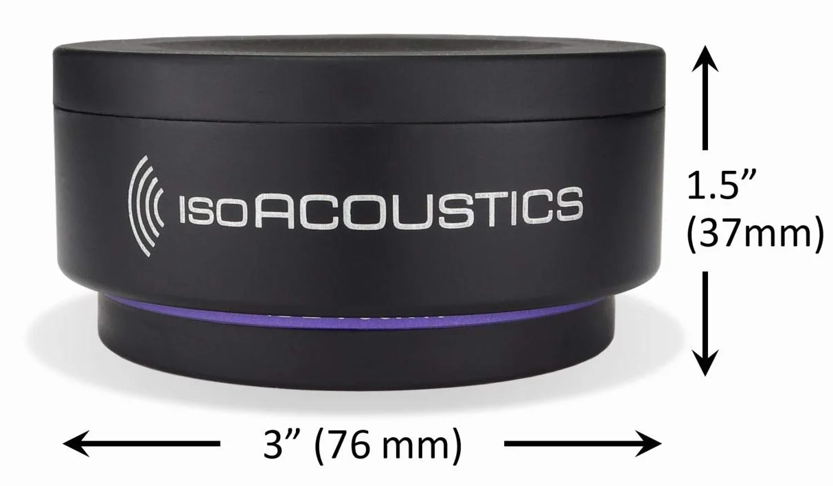 IsoAcoustics Iso-Puck 76 Acoustic Isolators 18 kg 2-Pack