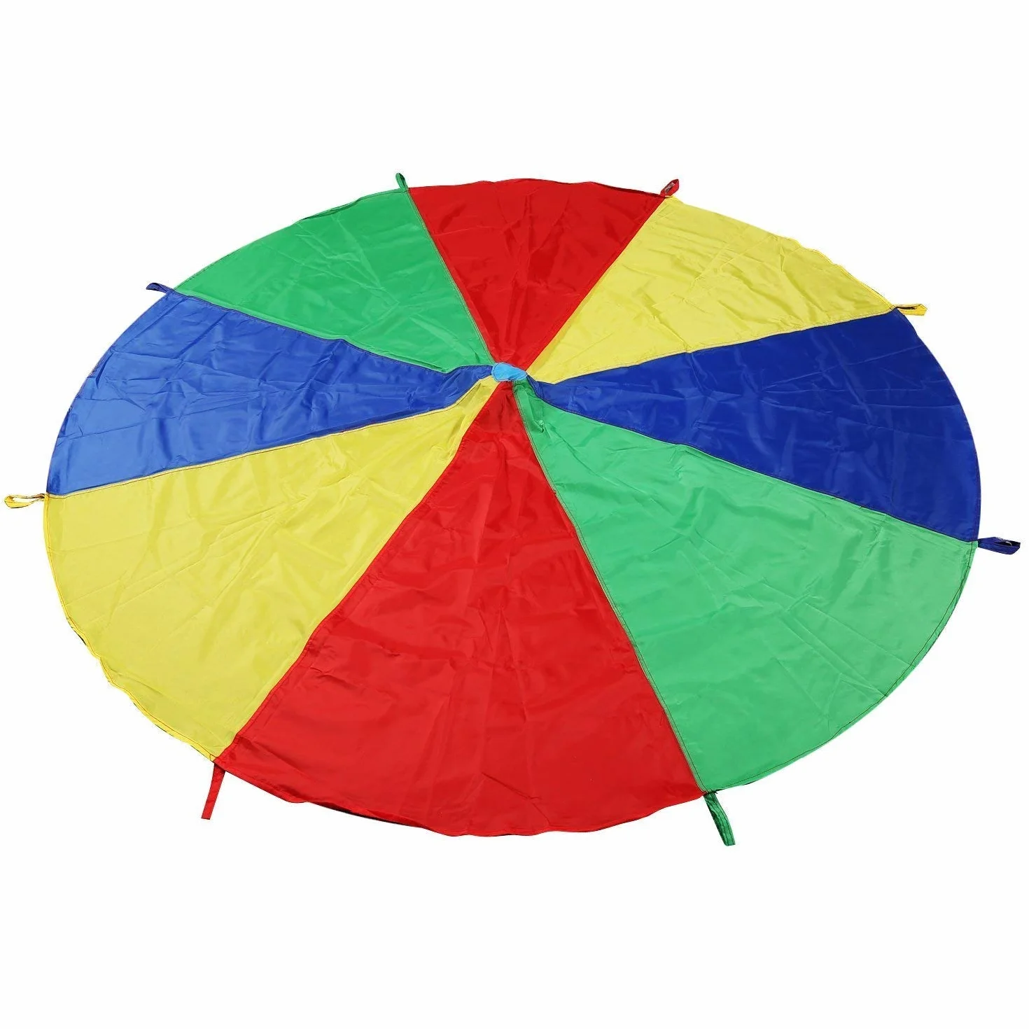 LEADSTAR Parachute de Jeu pour Enfants 2 Mètres Arc-en-Ciel Jouet Extérieur avec 8 Poignées