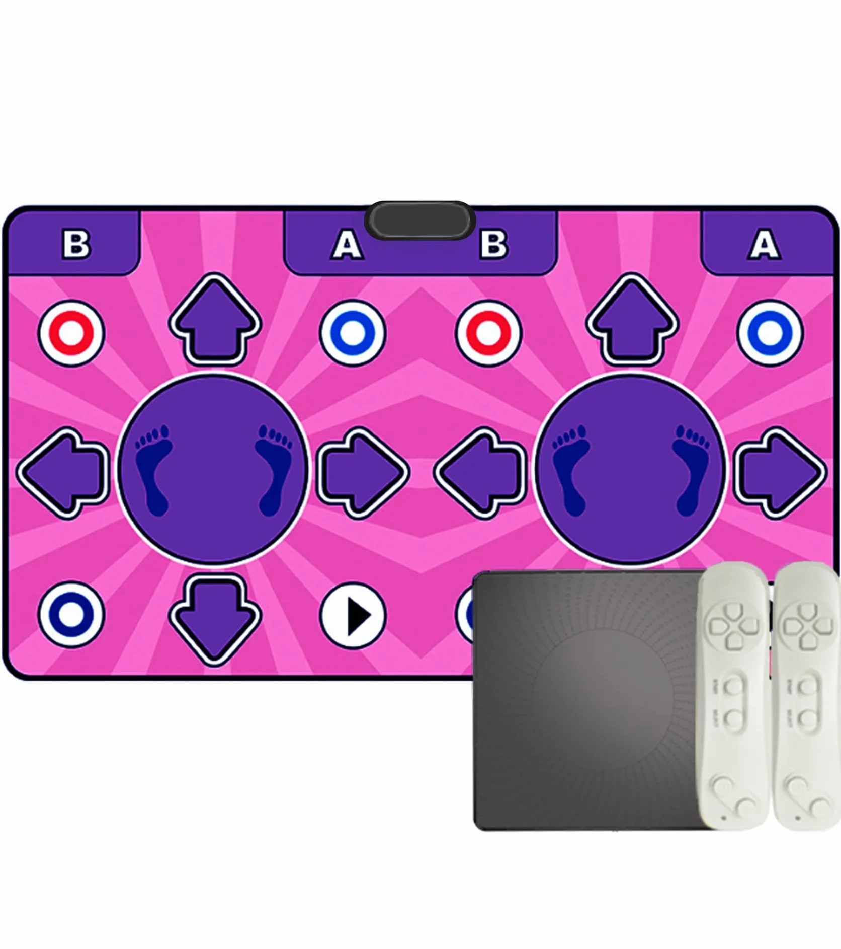 Tapis de Danse Interactif Double pour Enfants avec Connexion HDMI, Antidérapant, Plus de 100 Jeux & Télécommandes sans Fil