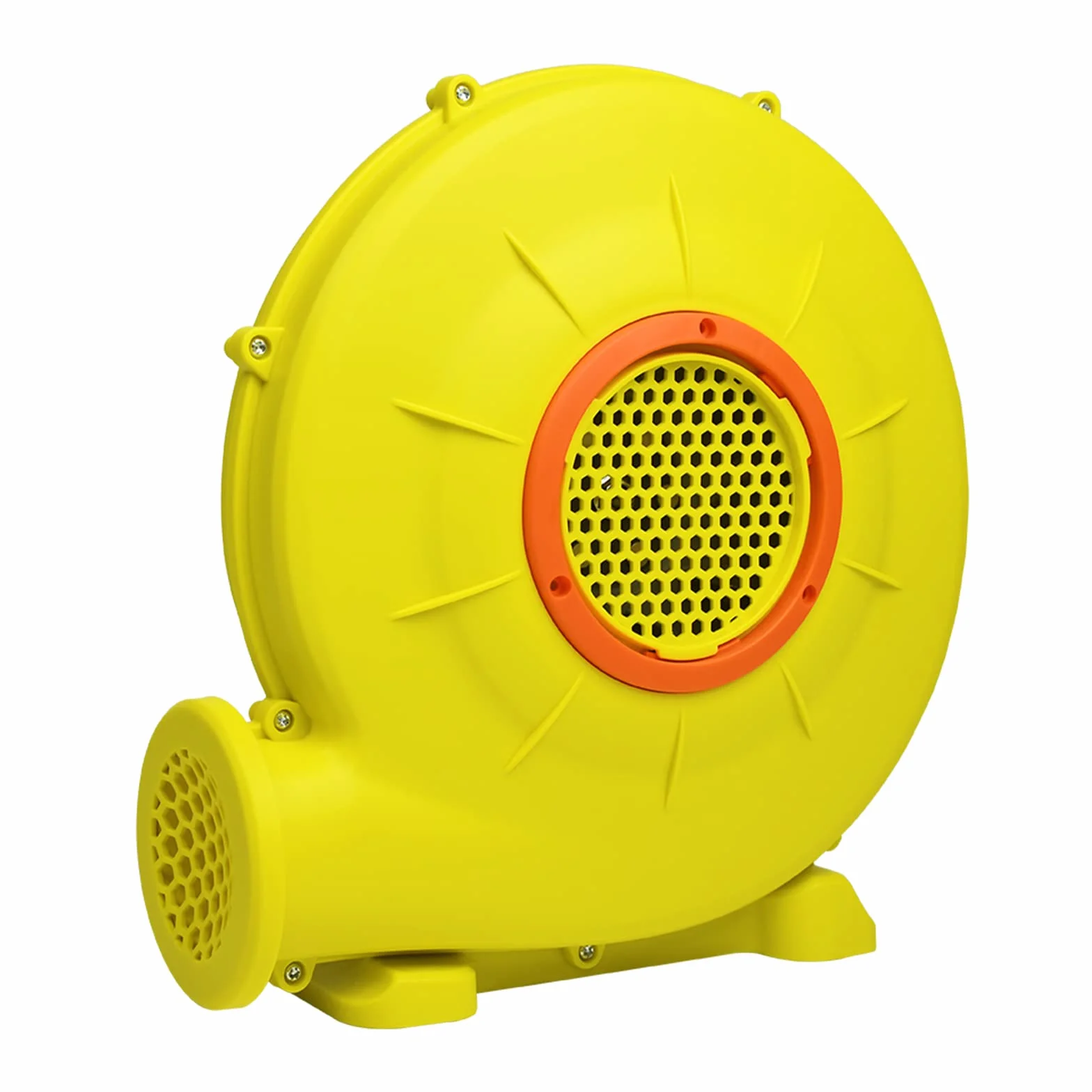 Pompe Air Electrique Souffleur d'air 350W pour Château Gonflable, Portable avec Poignée, Jaune