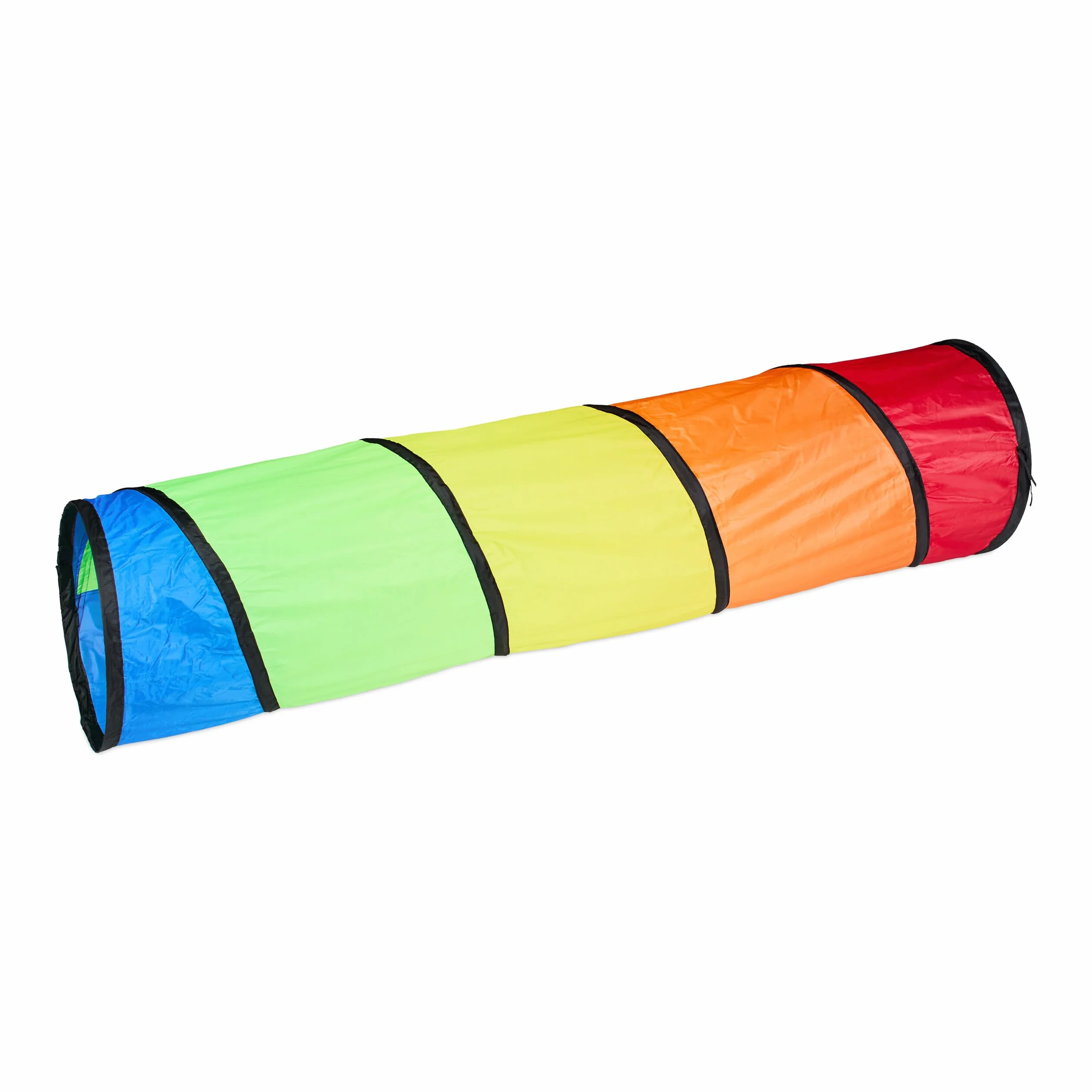 Relaxdays Tunnel de Jeu pour Enfants 180 x Ø 46 cm Pop-up Polyester coloré