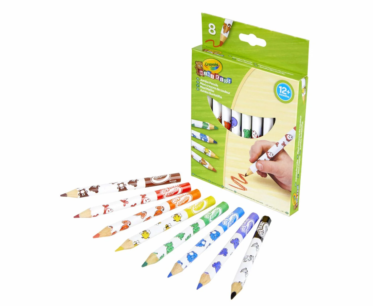 CRAYOLA 8 Maxi Crayons de Couleur Loisir créatif Mini Kids Jeu de Dessin et coloriage