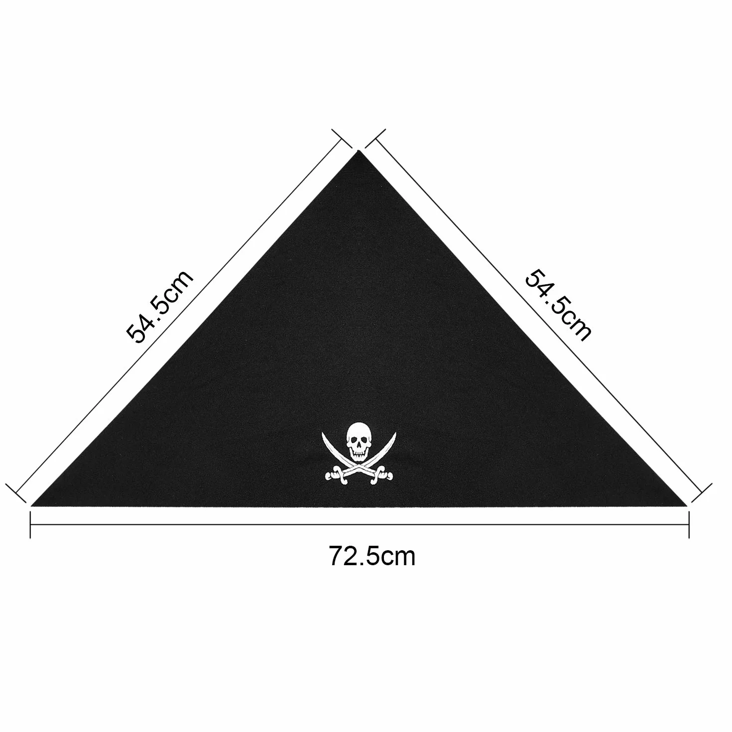 Blulu 12 Pièces Bandana de Pirate Noir pour Fête à Thème de Pirate Halloween Enfants