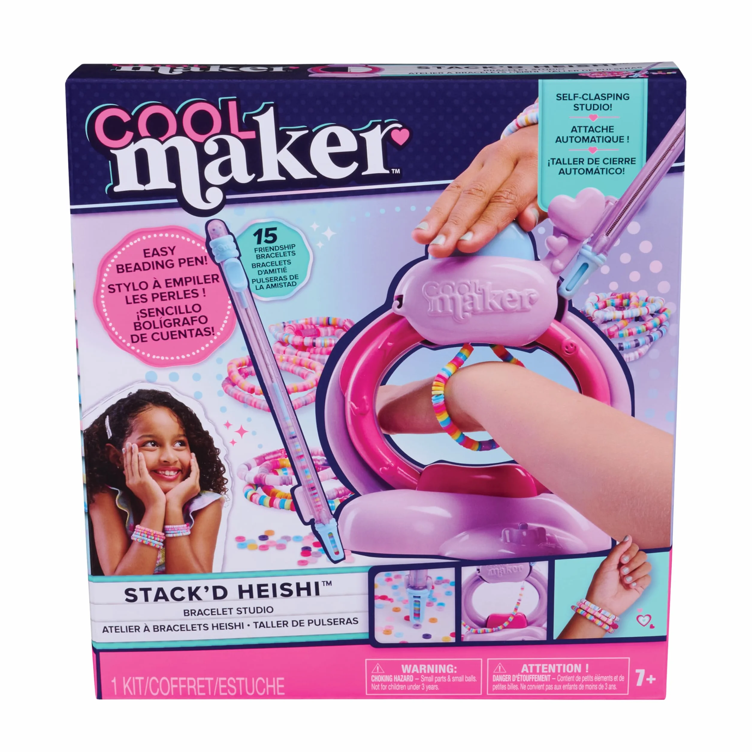 Cool Maker Atelier À Bracelets Heishi Machine Kit Bracelet Amitié 1 220 Perles Stylo À Perles Loisir Créatif Enfant 7 Ans Et +