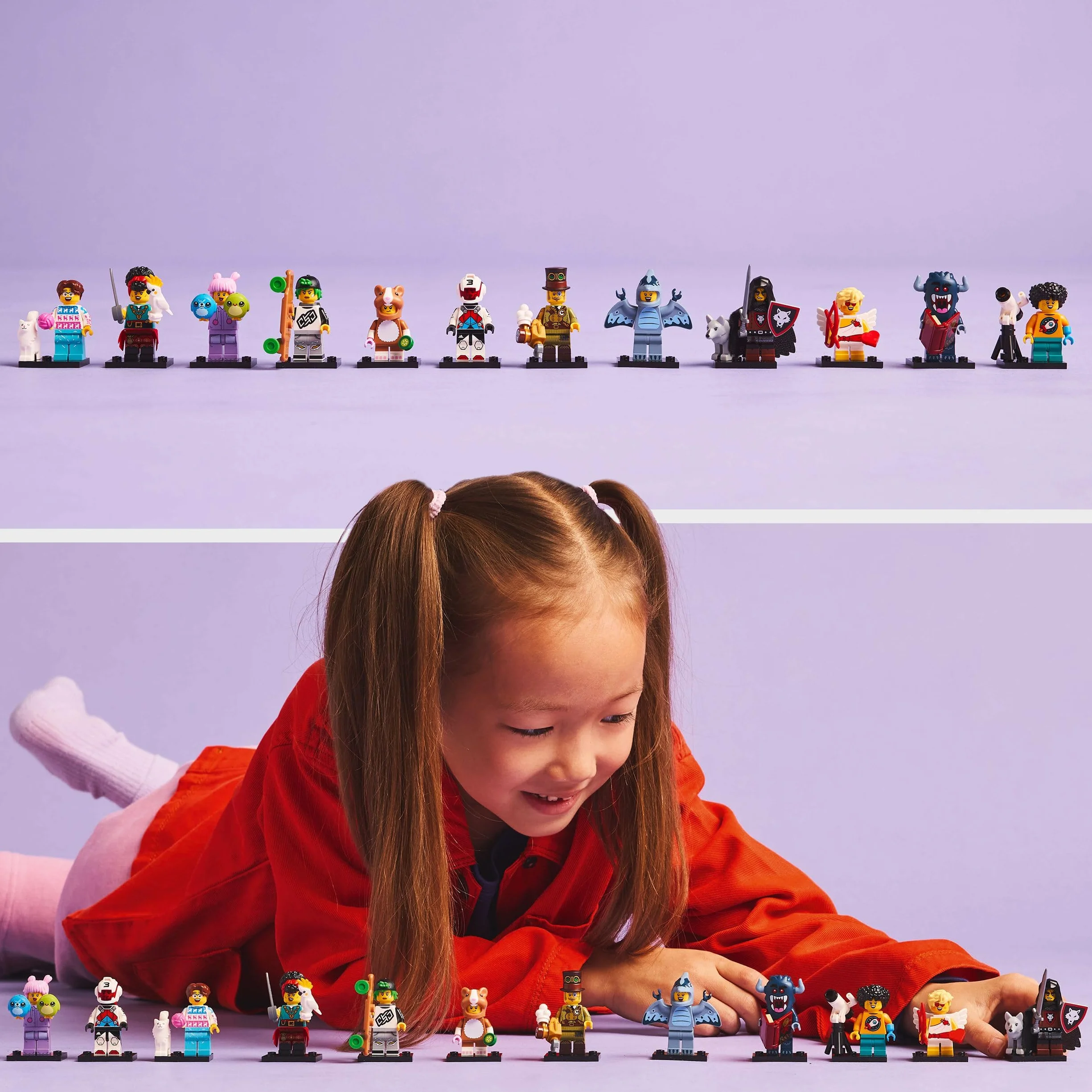 LEGO Minifigures Série 27 71048 12 Personnages Surprises Boîte Mystère Cupidon Collectionneuse de Peluches Jouet 5 Ans