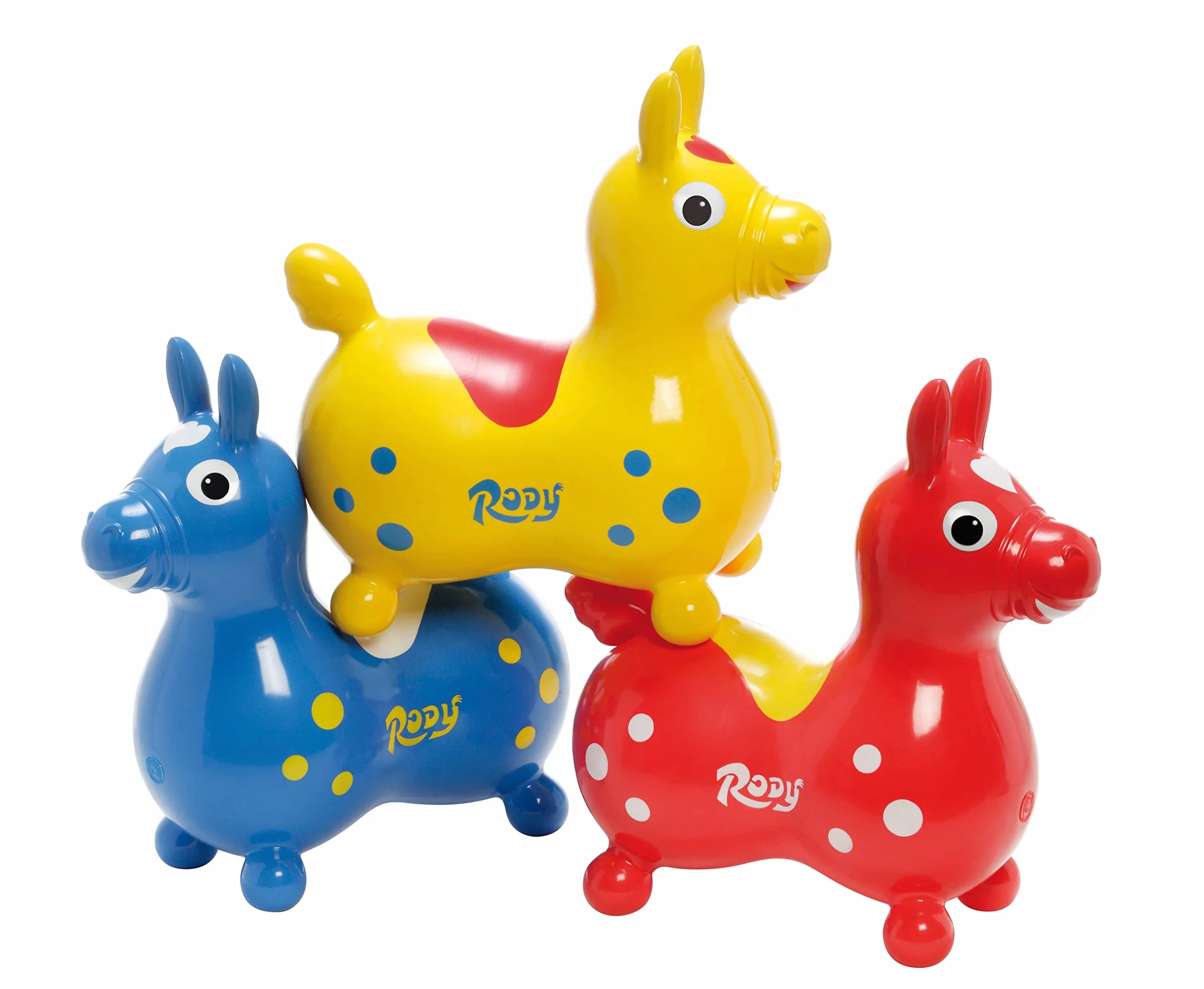 Gymnic Cheval gonflable Rody en rouge 80.02