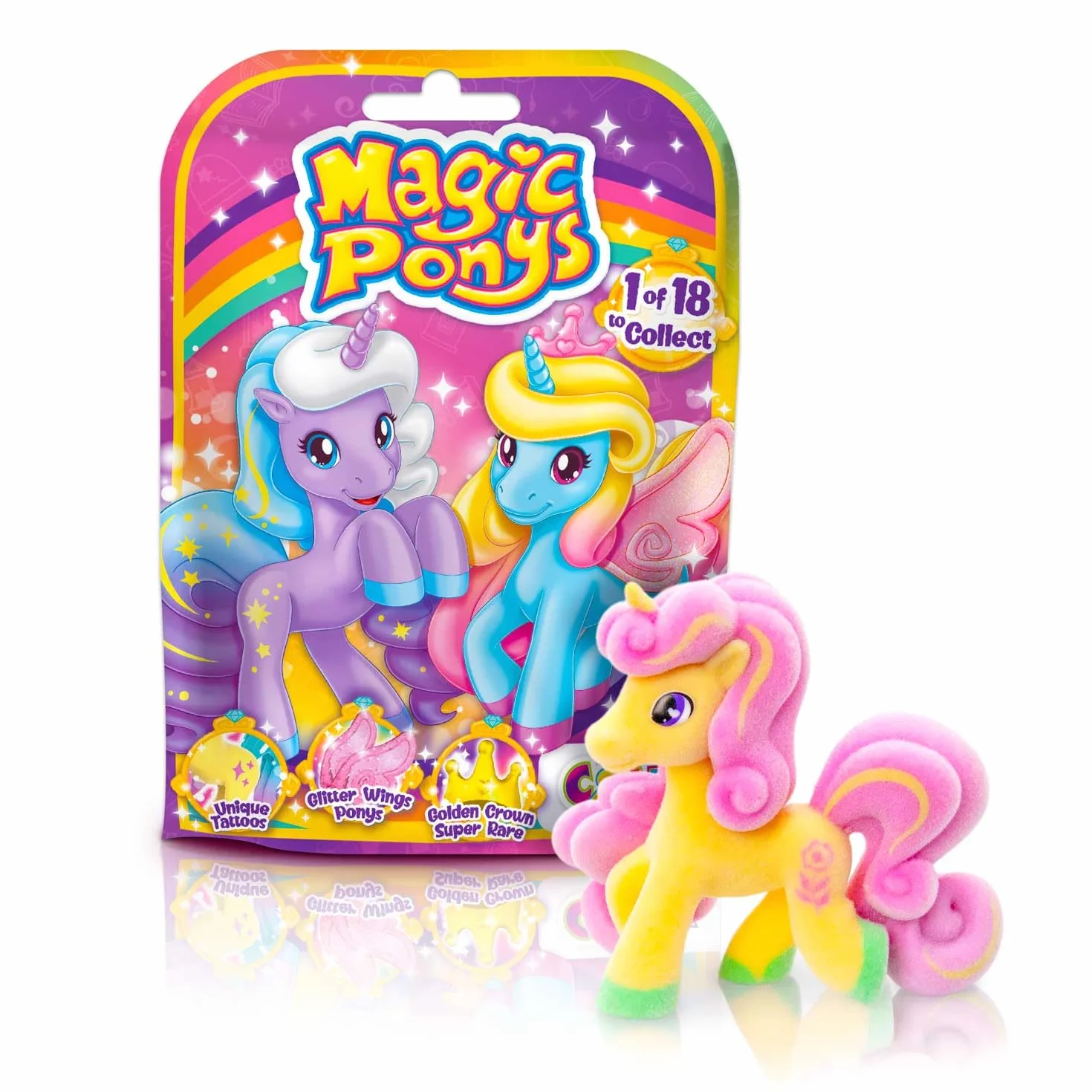 Craze Magic PONYS Figurine de Poney avec Tatouages Magiques, 18 Jouets à Collectionner pour Enfants