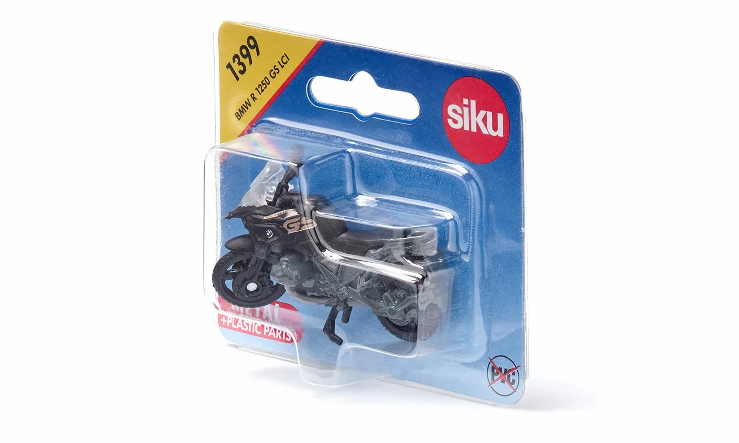 Siku 1399 BMW R 1250 GS LCI Moto jouet métal/plastique Noir Argenté Guidon mobile