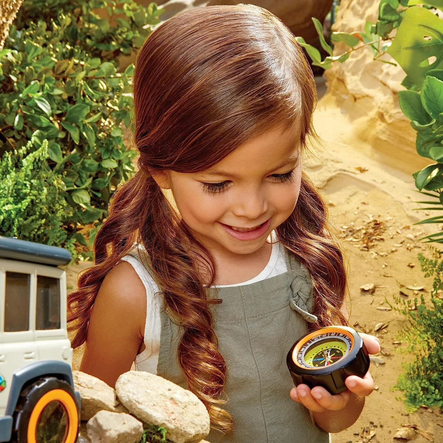 Little Tikes Big Adventures SUV Safari STEM - Véhicule, jumelles, lampe de poche, boussole - Cadeau pour enfants 3+