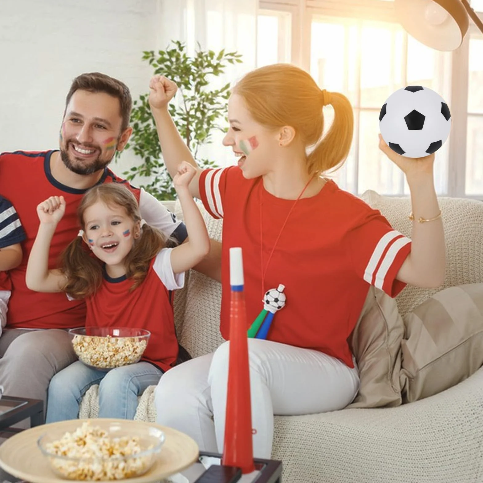Lot de 3 Mini Ballons de Football 16 cm Gonflable Souple pour Enfants
