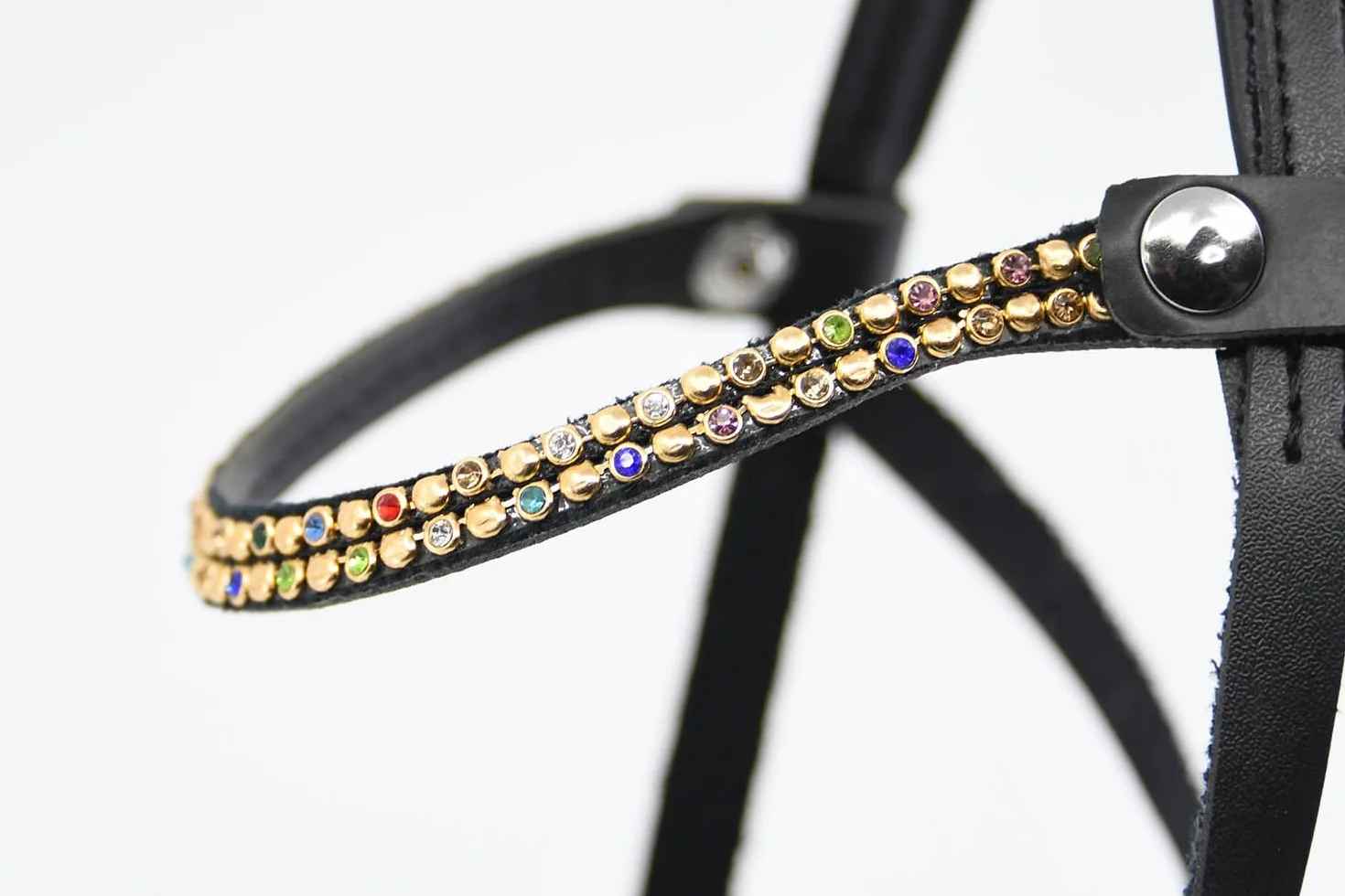 Horse Filet Bridon Strass Noir Taille A3