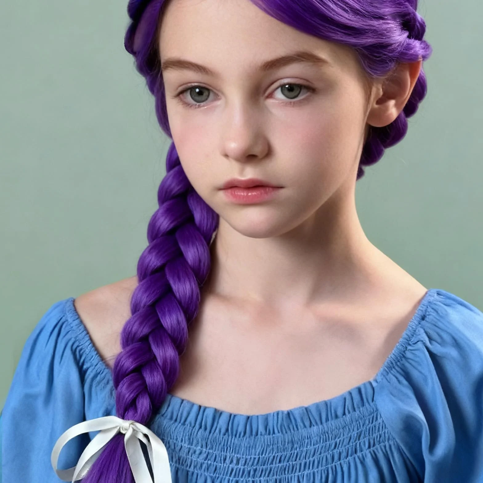 Perruque Cosplay avec Tresses Violettes pour Femmes Hommes Enfants, Perruque Réaliste Déguisement Halloween Fête Carnaval
