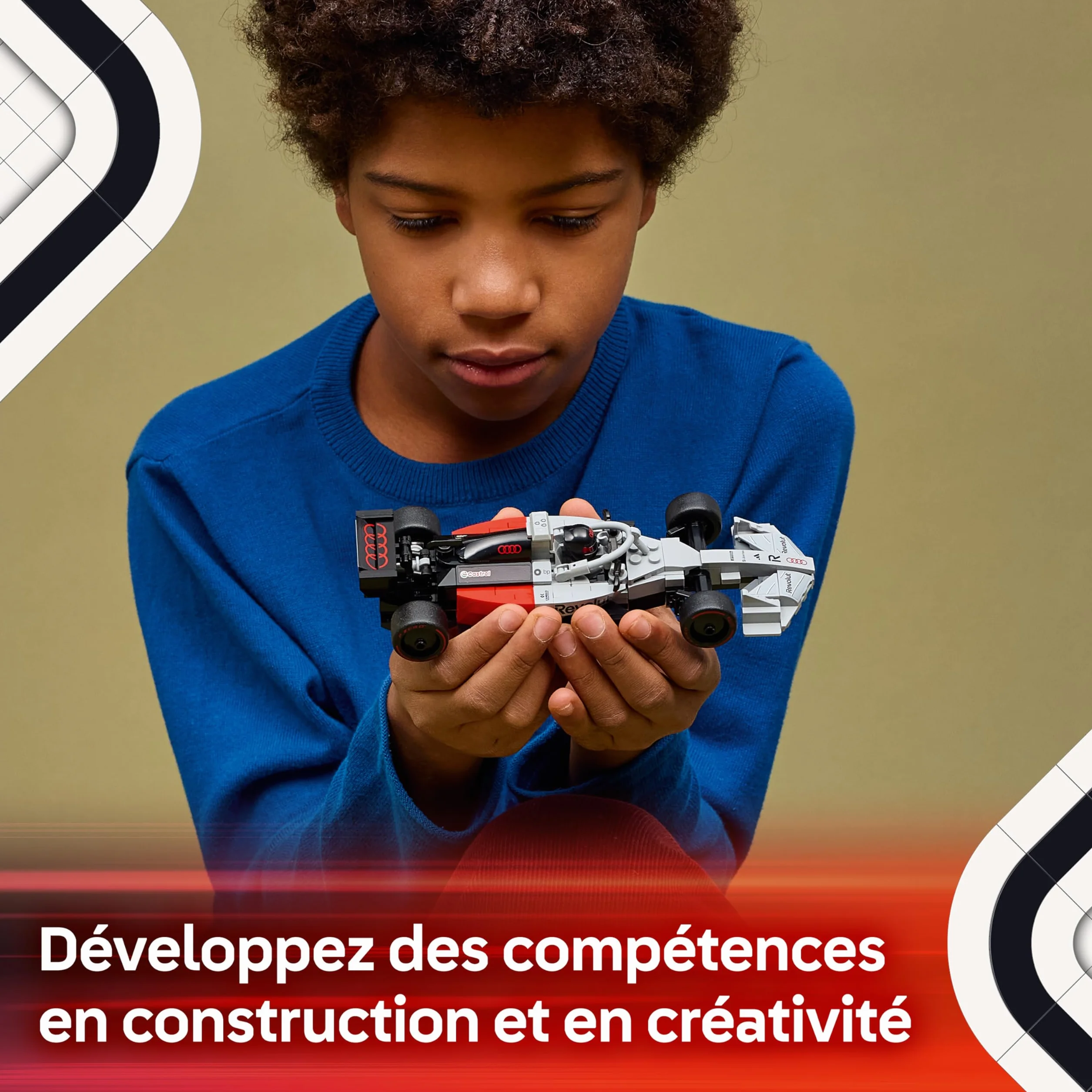 LEGO Speed Champions Audi Revolut F1 Team R26 Voiture de Course 77259 Jouet Maquette Minifigurine Pilote
