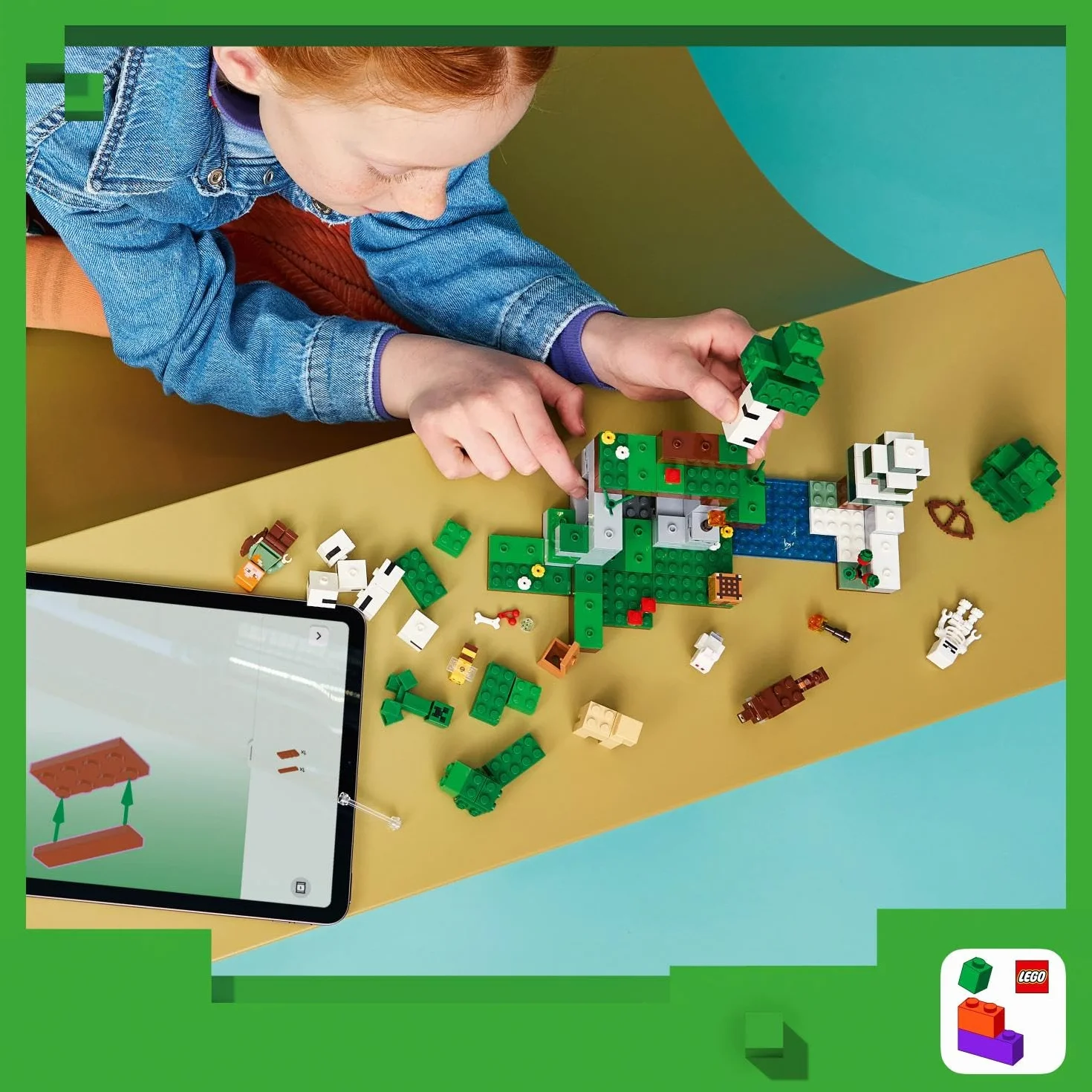 LEGO Minecraft L’Aventure de la Première Nuit 21593 Jeu Interactif 7 Figurines Alex Creeper Squelette Loup des Bois Cadeau Gaming 8 Ans