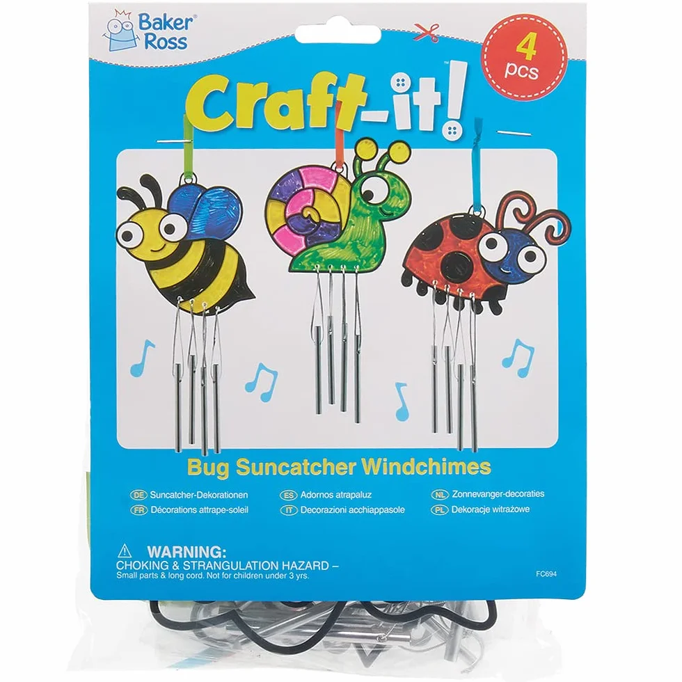Baker Ross Carillons Attrape Soleil motifs Insectes Lot de 4 Loisirs Créatifs Enfants